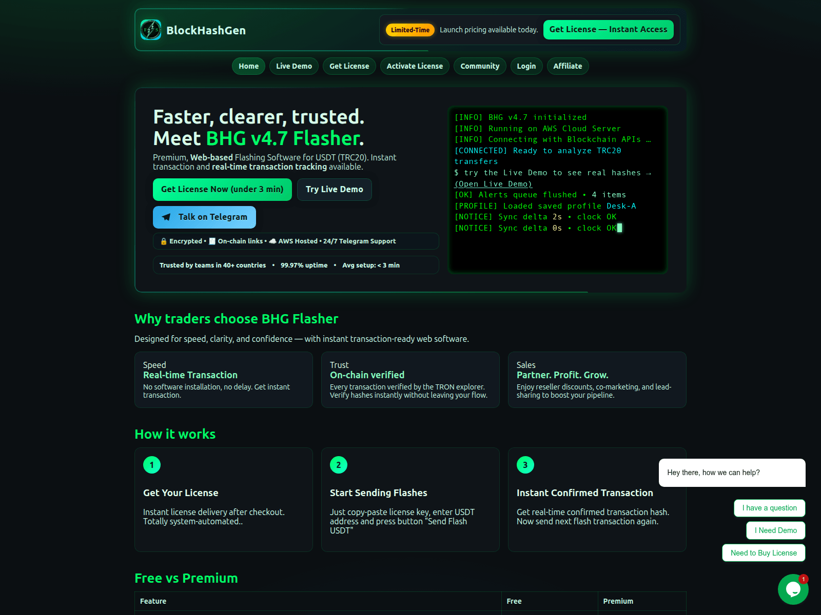 Screenshot of blockhashgen.org