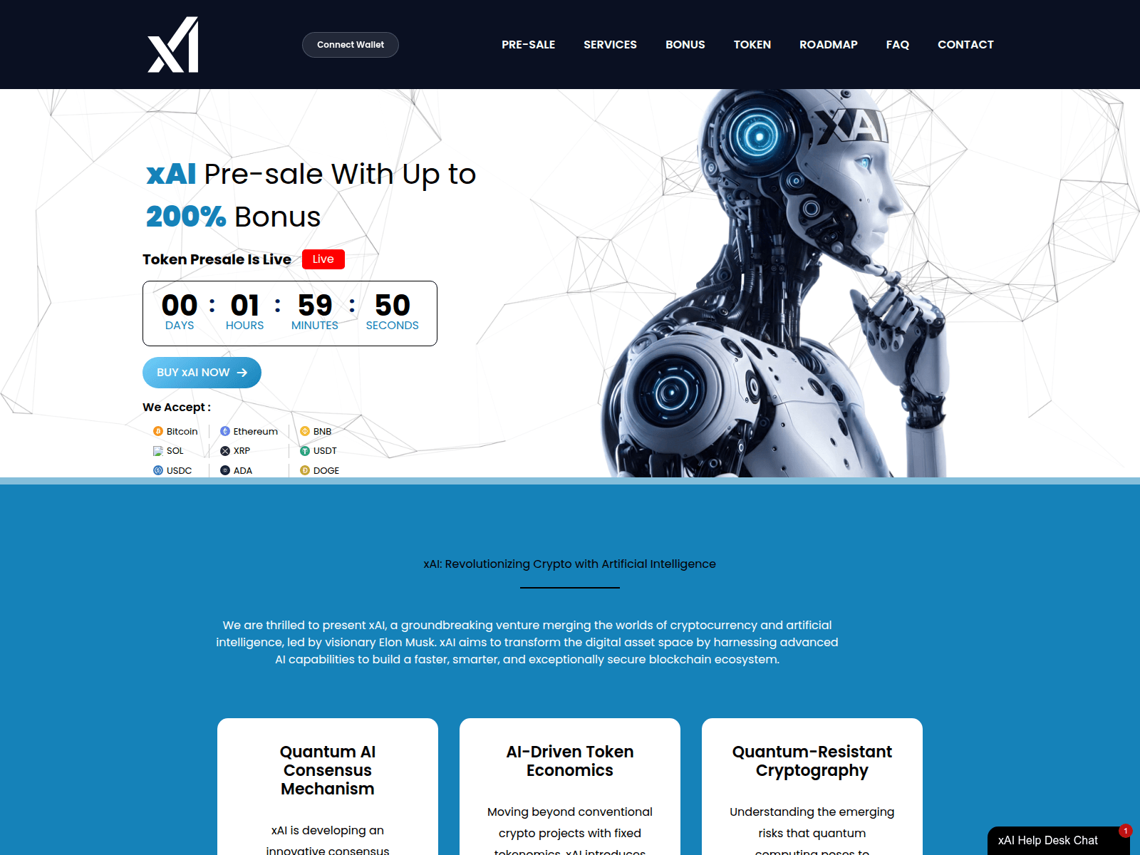 Screenshot of xaiconnect.xyz