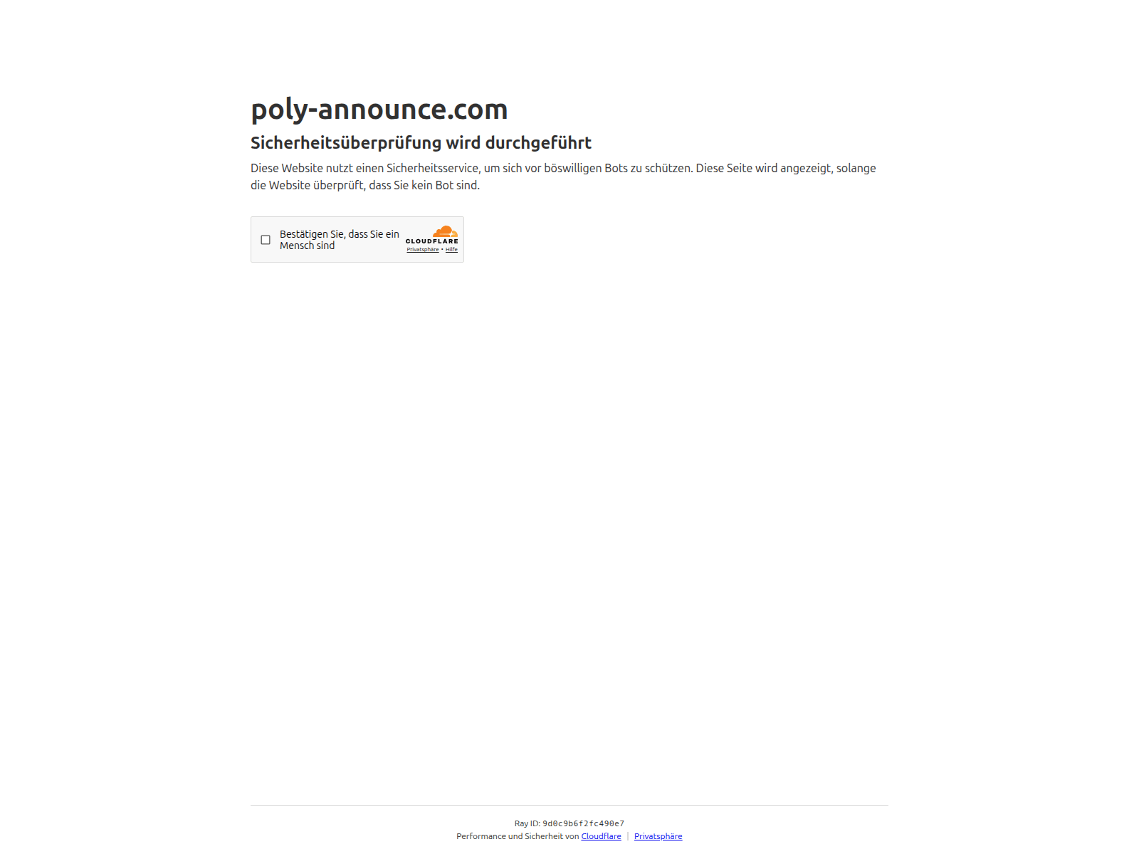 Screenshot of poly-announce.com