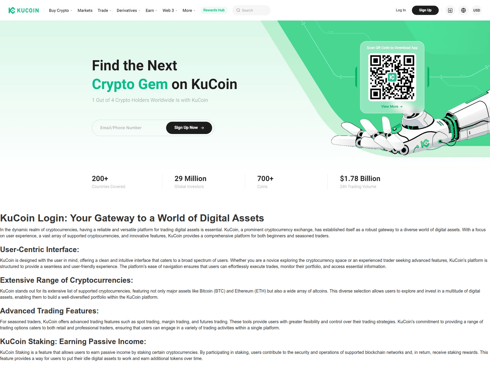 Screenshot of kucoinlougn.webflow.io