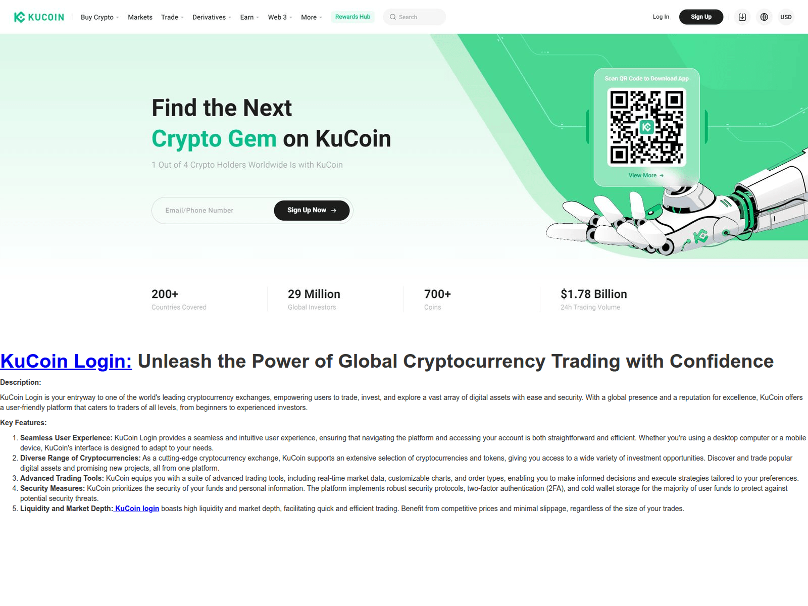 Screenshot of kucoinloginvgs.webflow.io