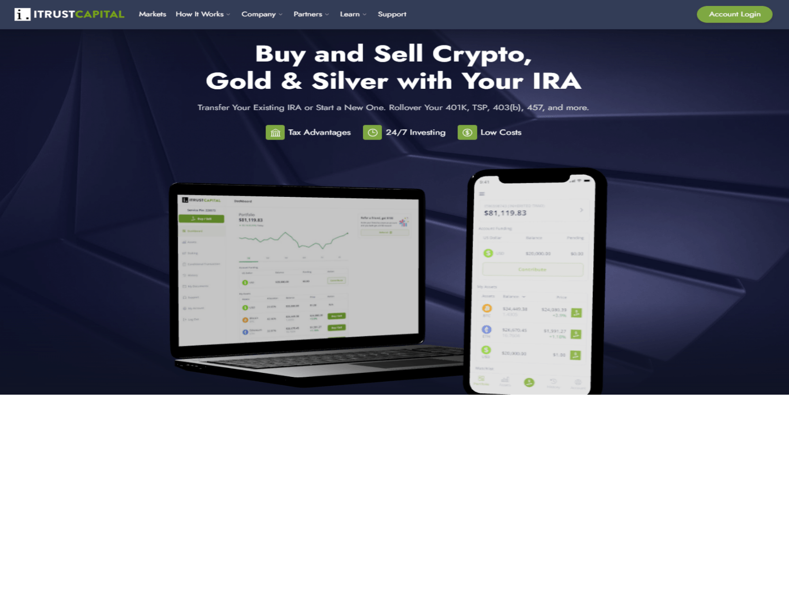 Screenshot of itruastcapitalloginuy.webflow.io