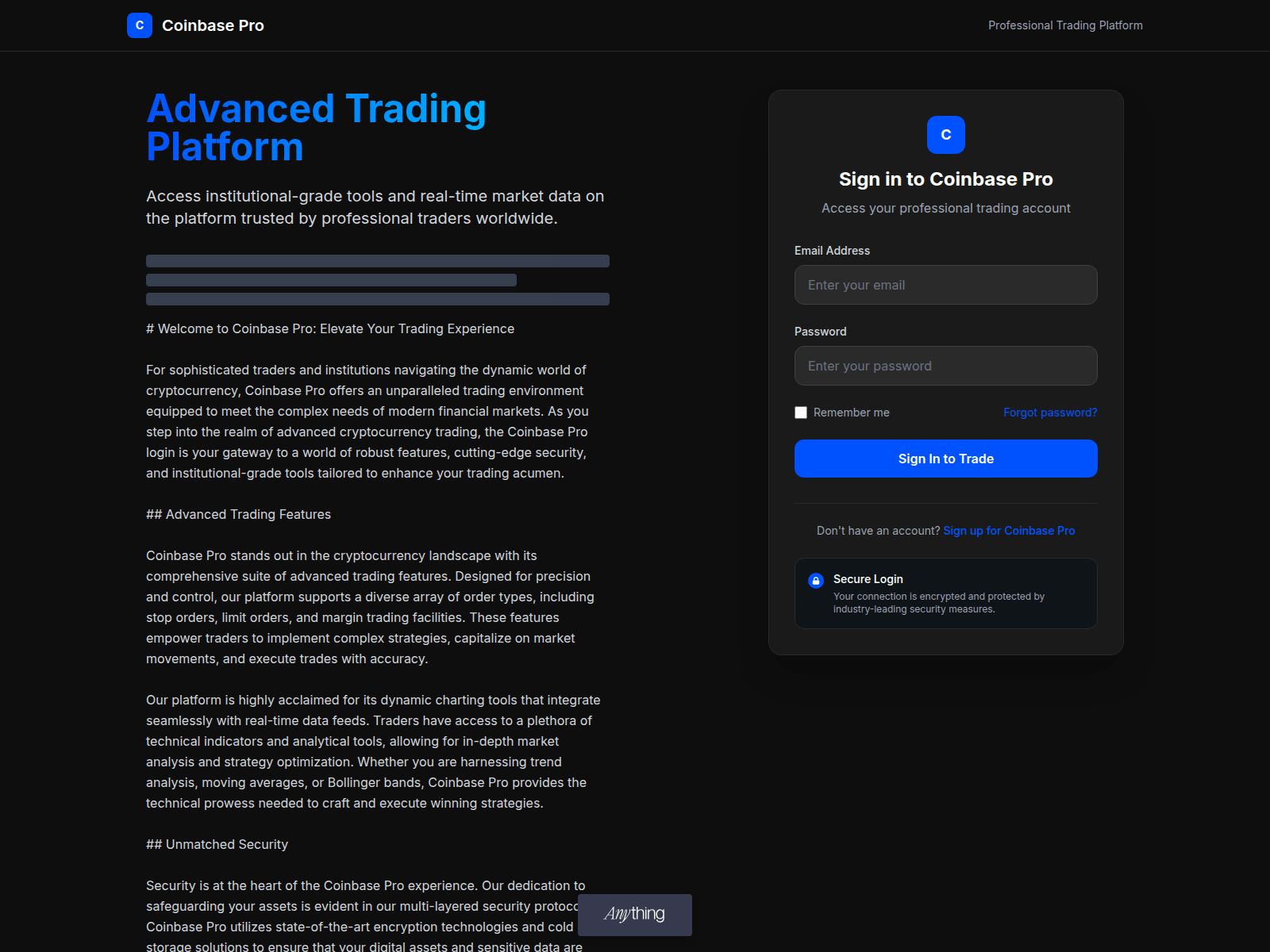 Screenshot of coenbasepro-web.created.app