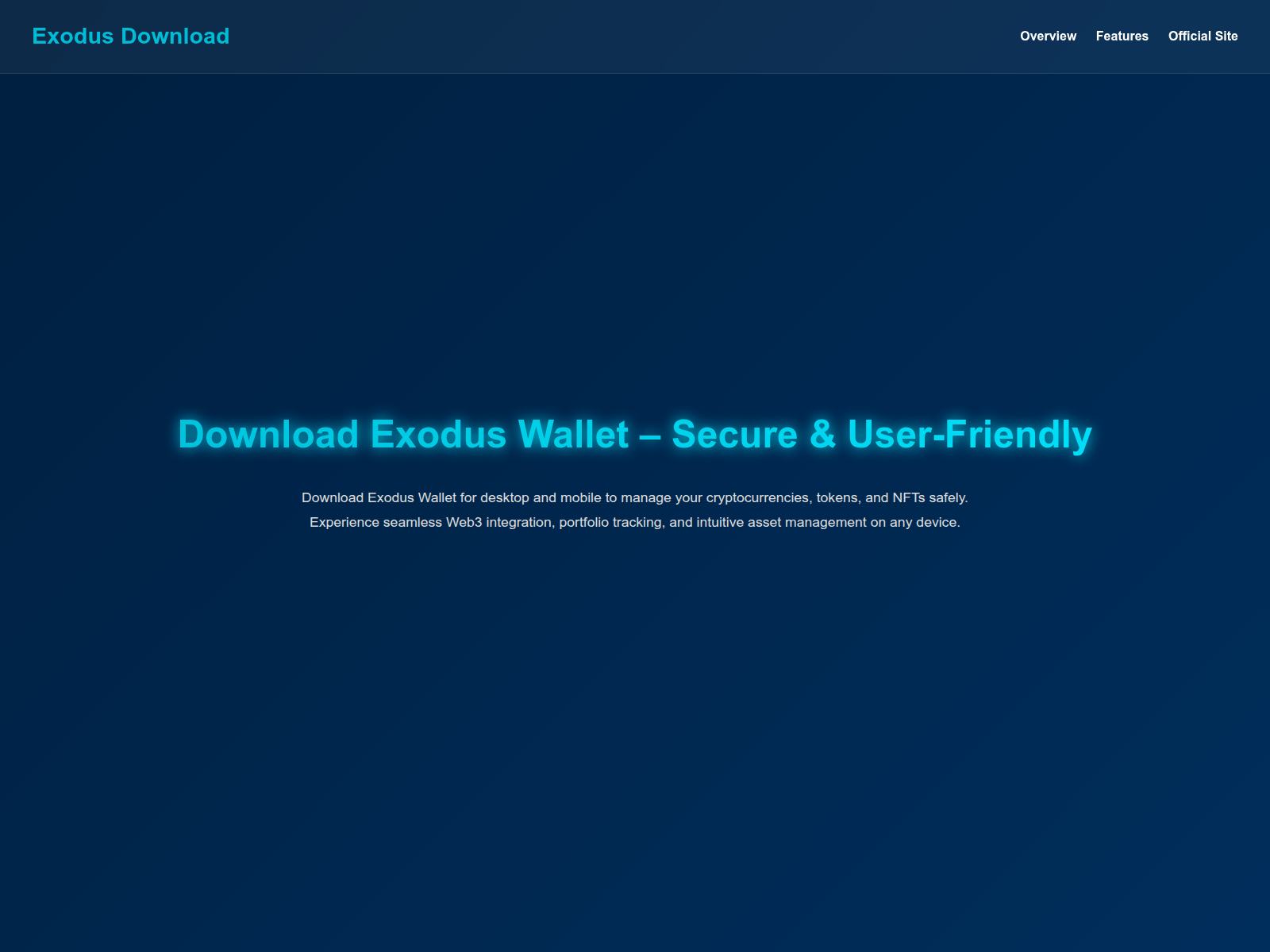 Screenshot of exodus-download-en.pages.dev