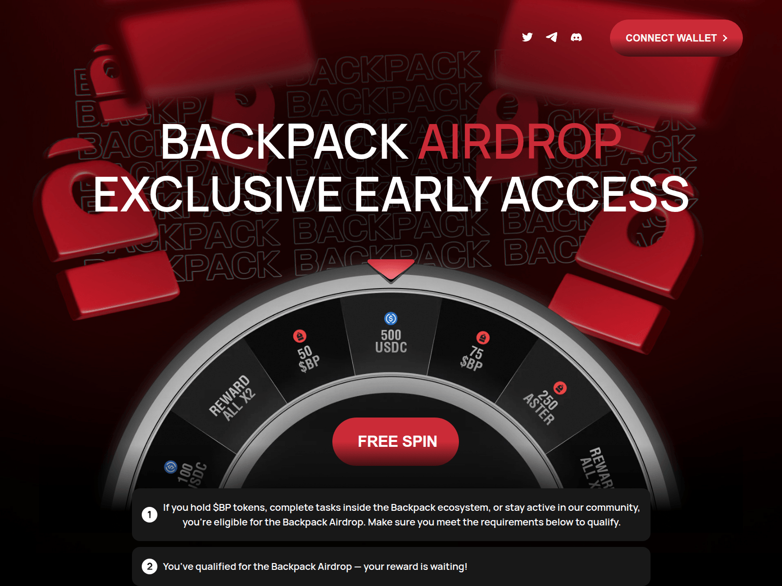Screenshot of backpacks.live