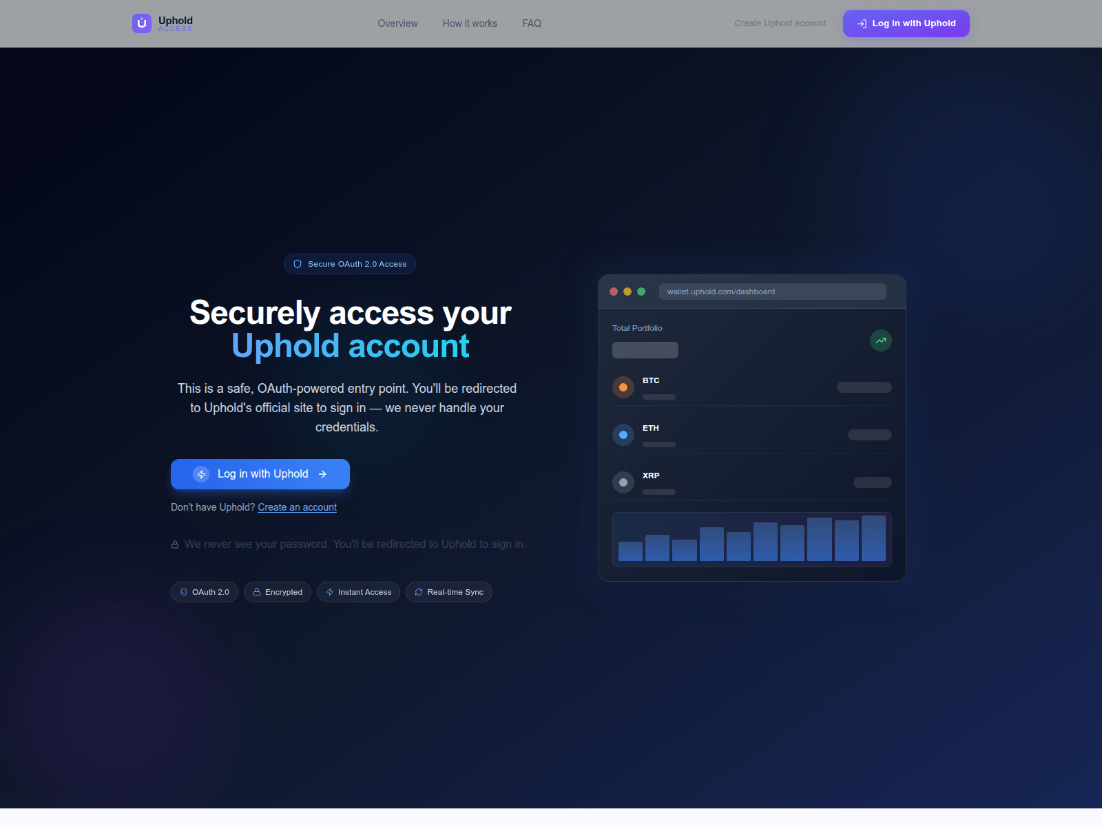 Screenshot of ss-uphold-app.dream.space