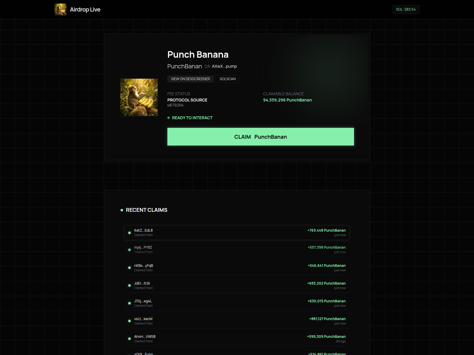 Screenshot of airdrop-pump.fun