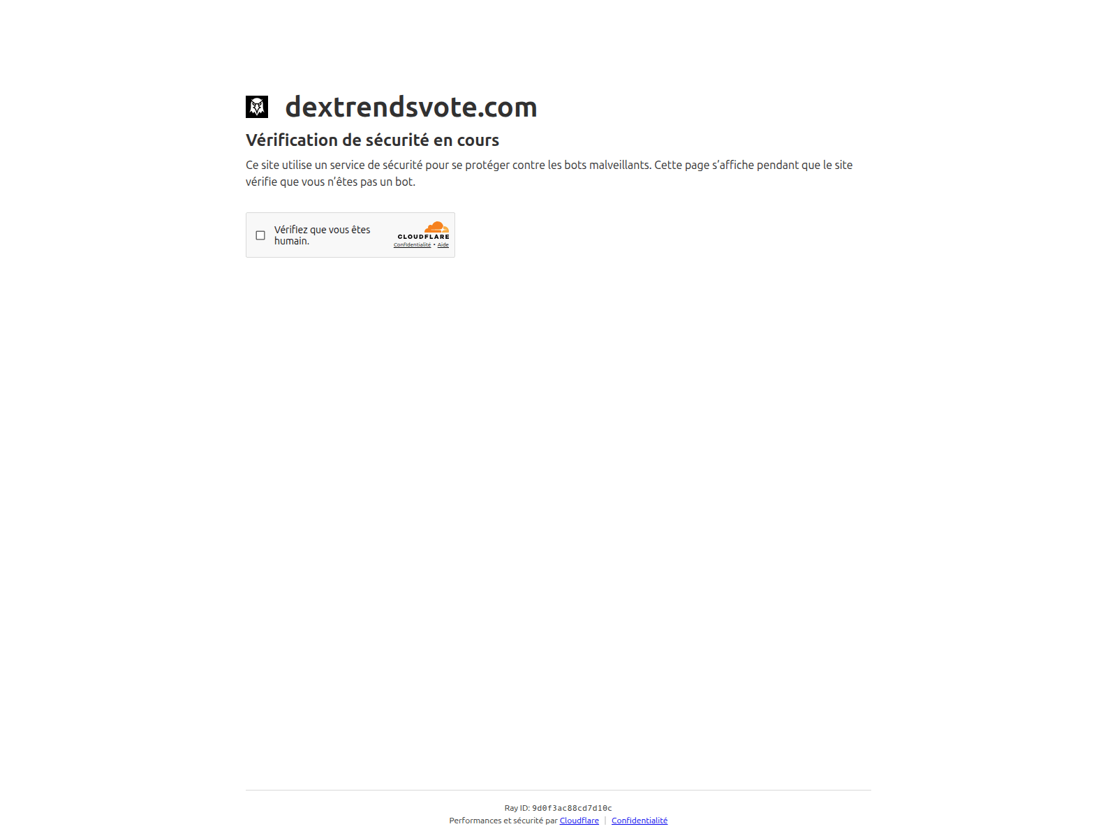 Screenshot of dextrendsvote.com