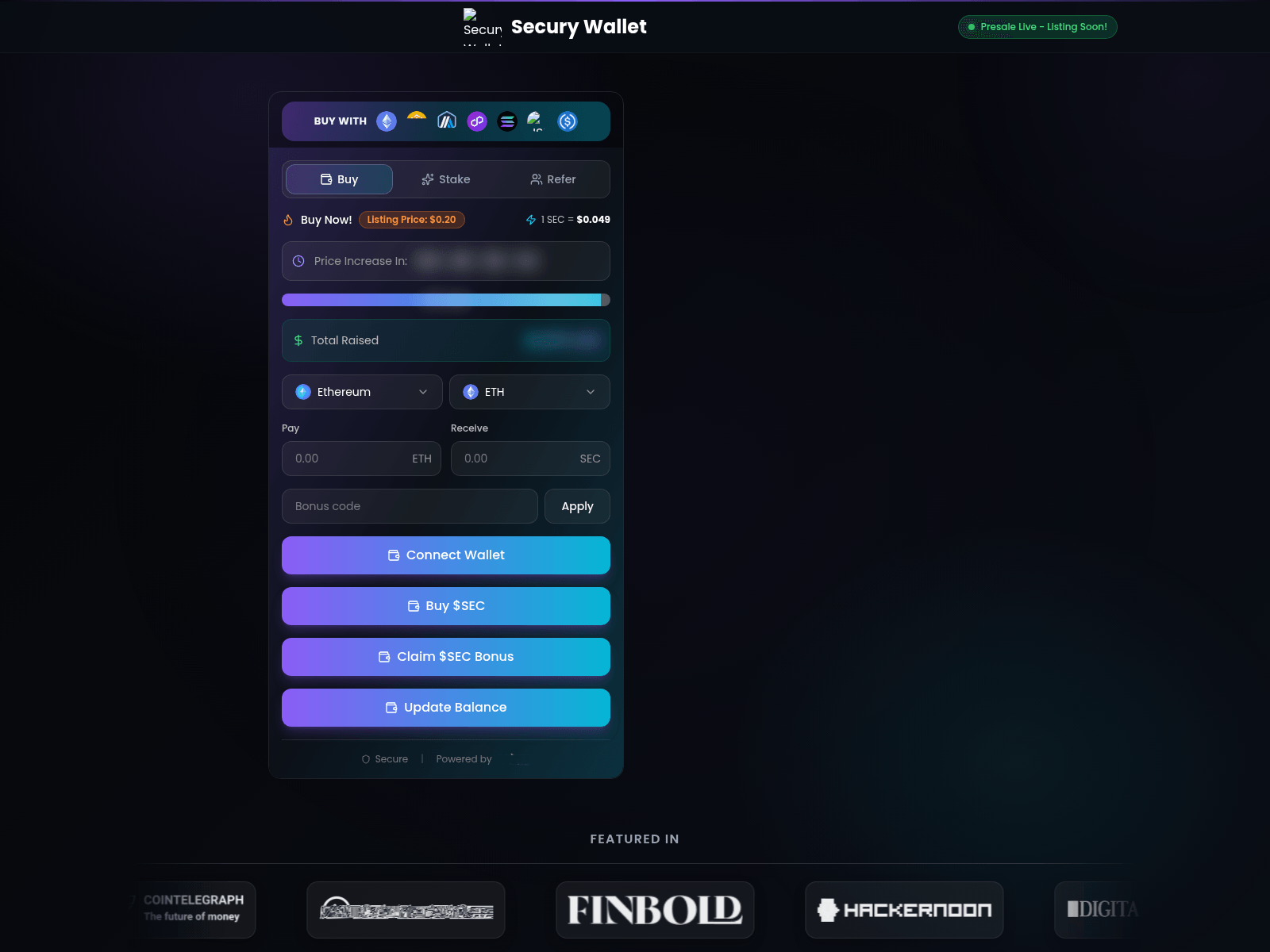 Screenshot of claim-securywallet.xyz