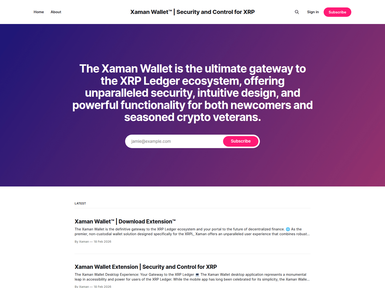 Screenshot of xaman.guru