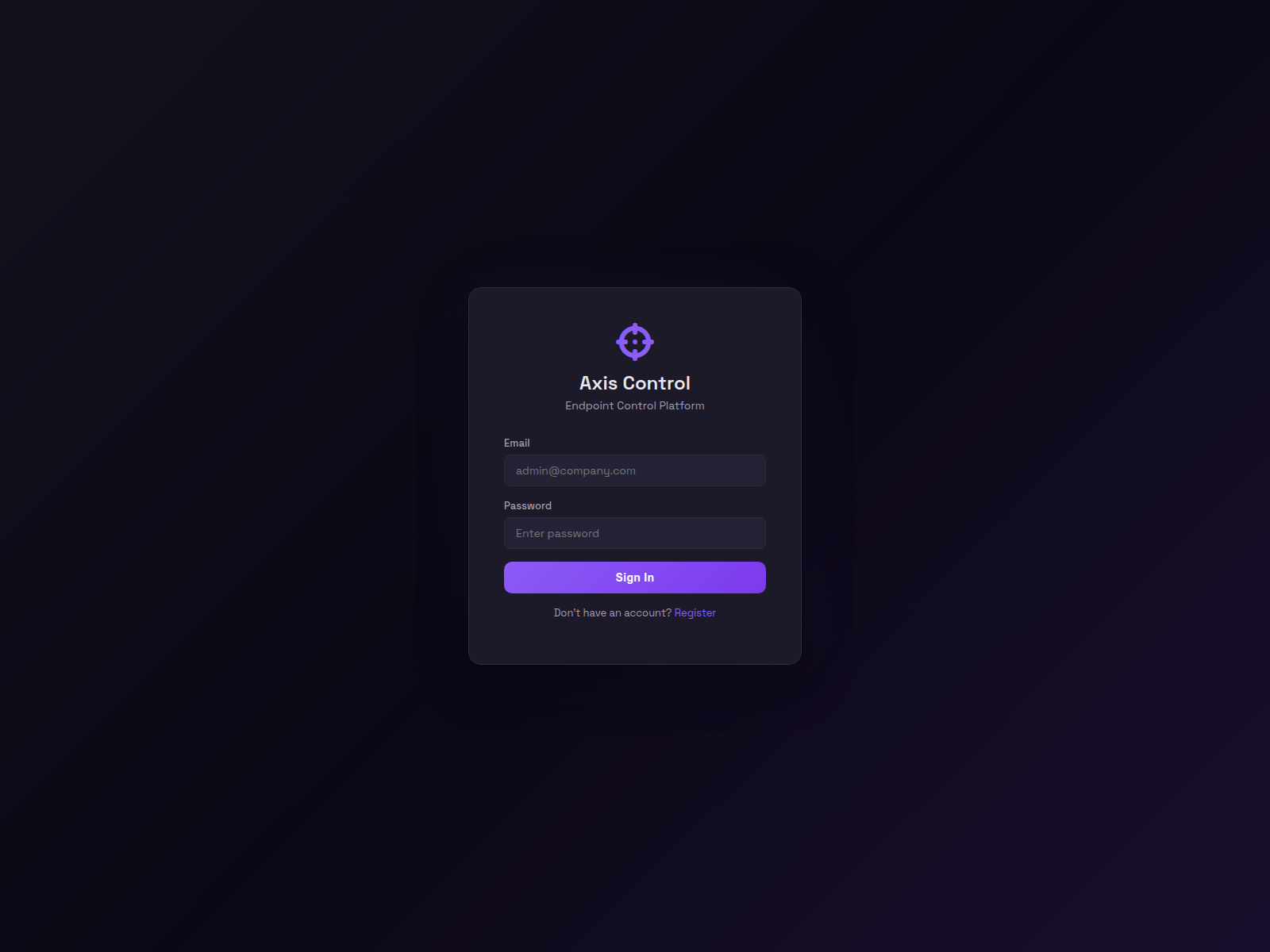 Screenshot of axiscontrol.ltd
