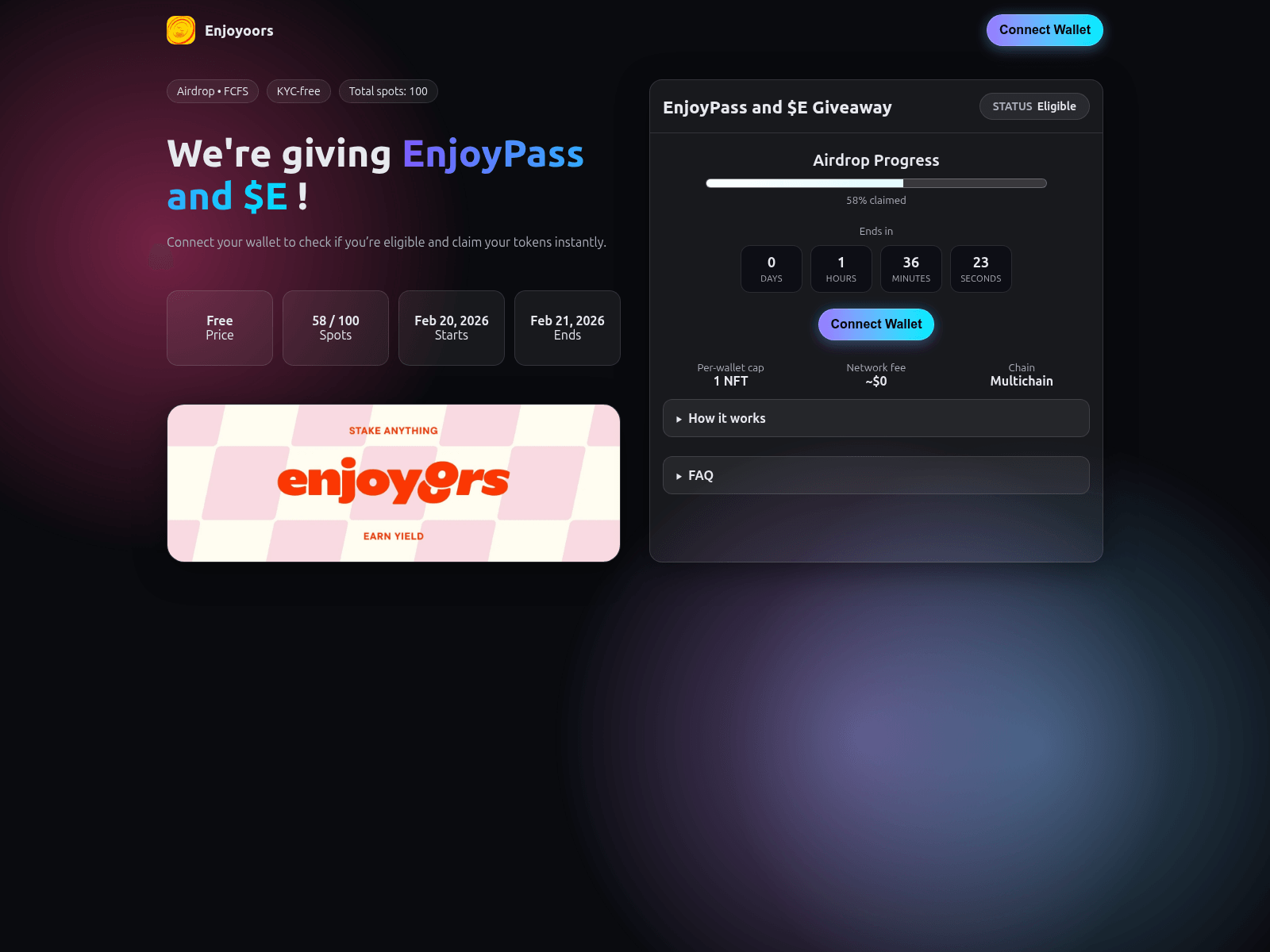 Screenshot of enjoyoors.art