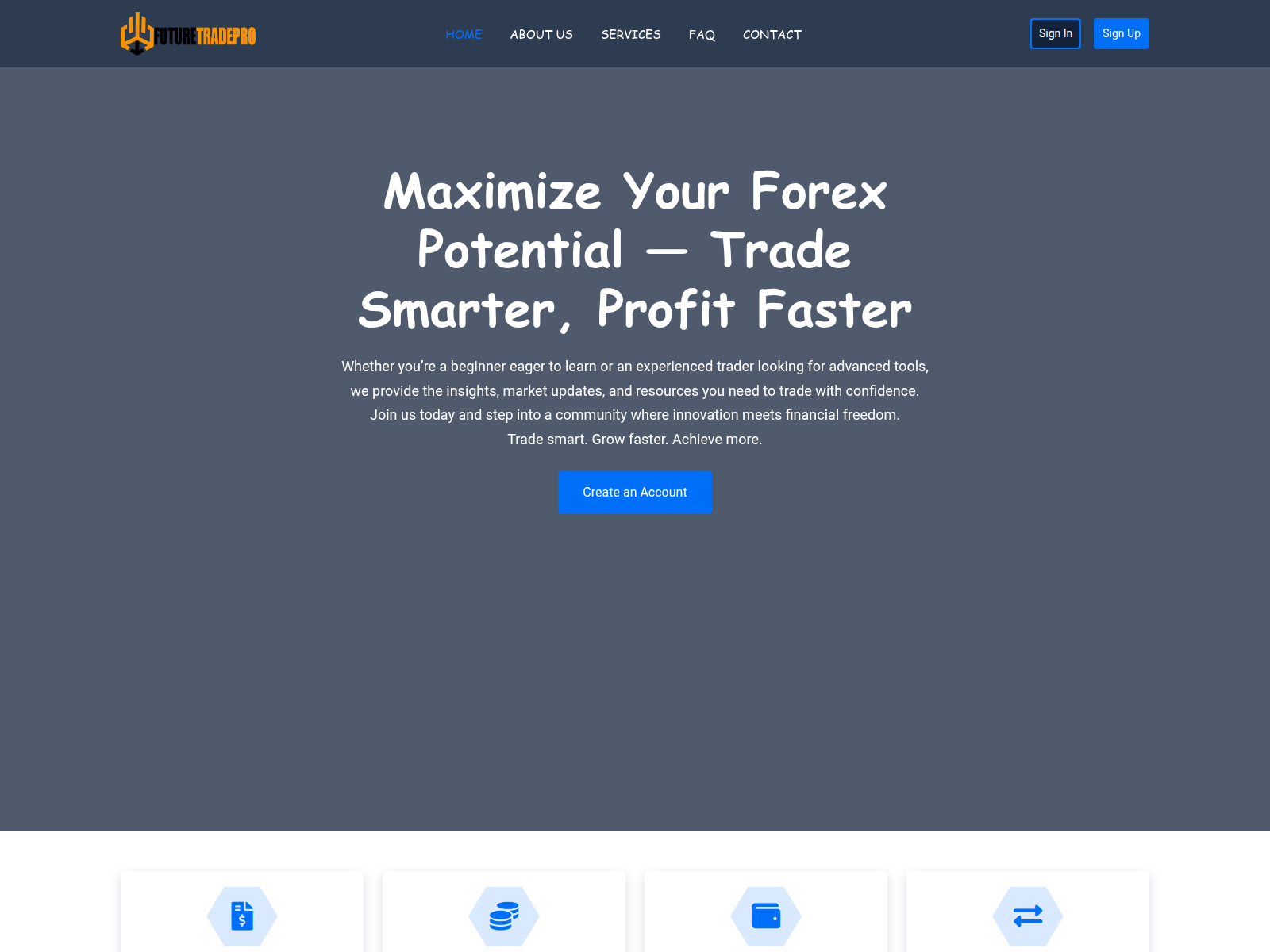 Screenshot of futuretradepro.net