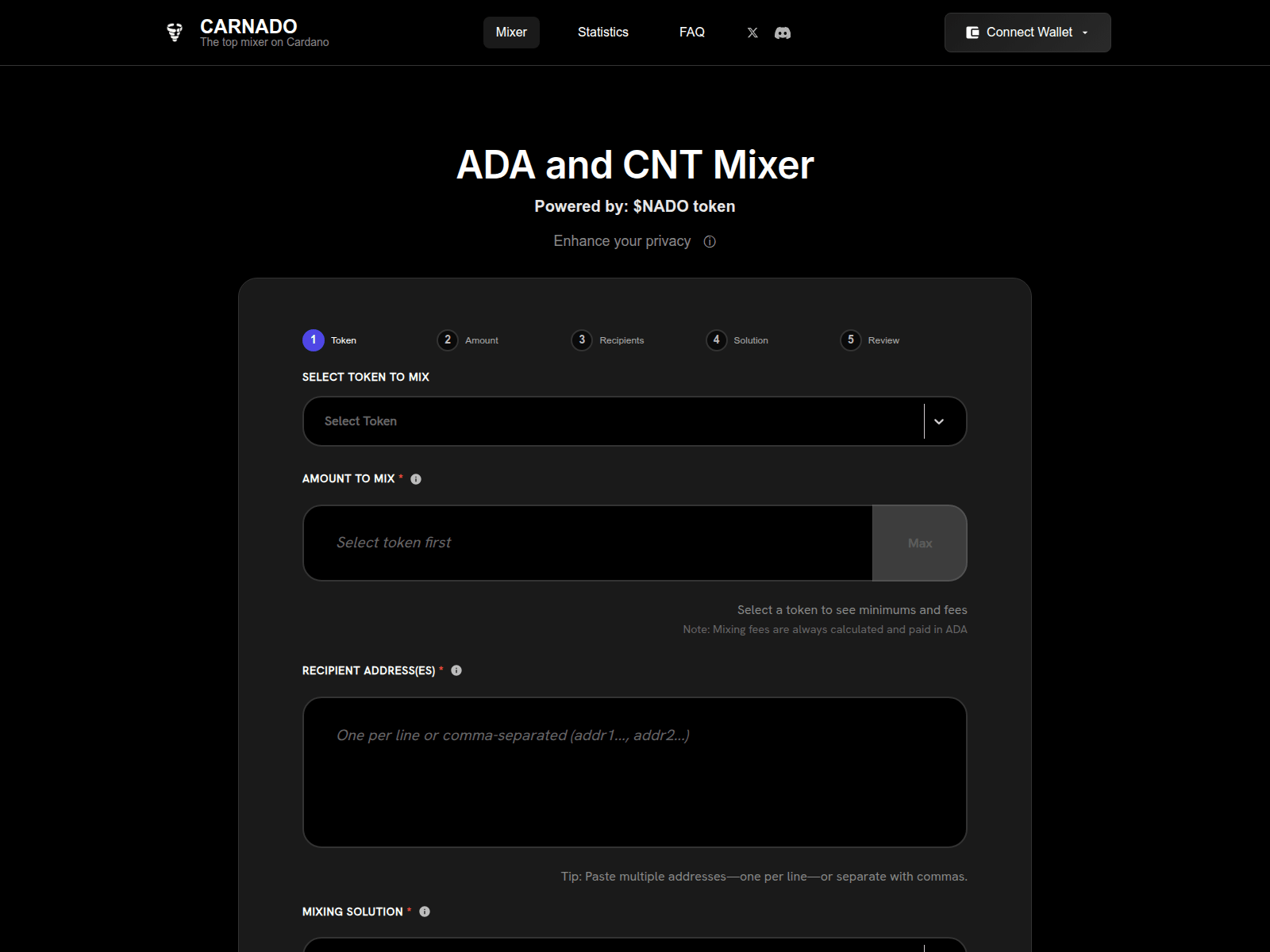 Screenshot of adamixer.io