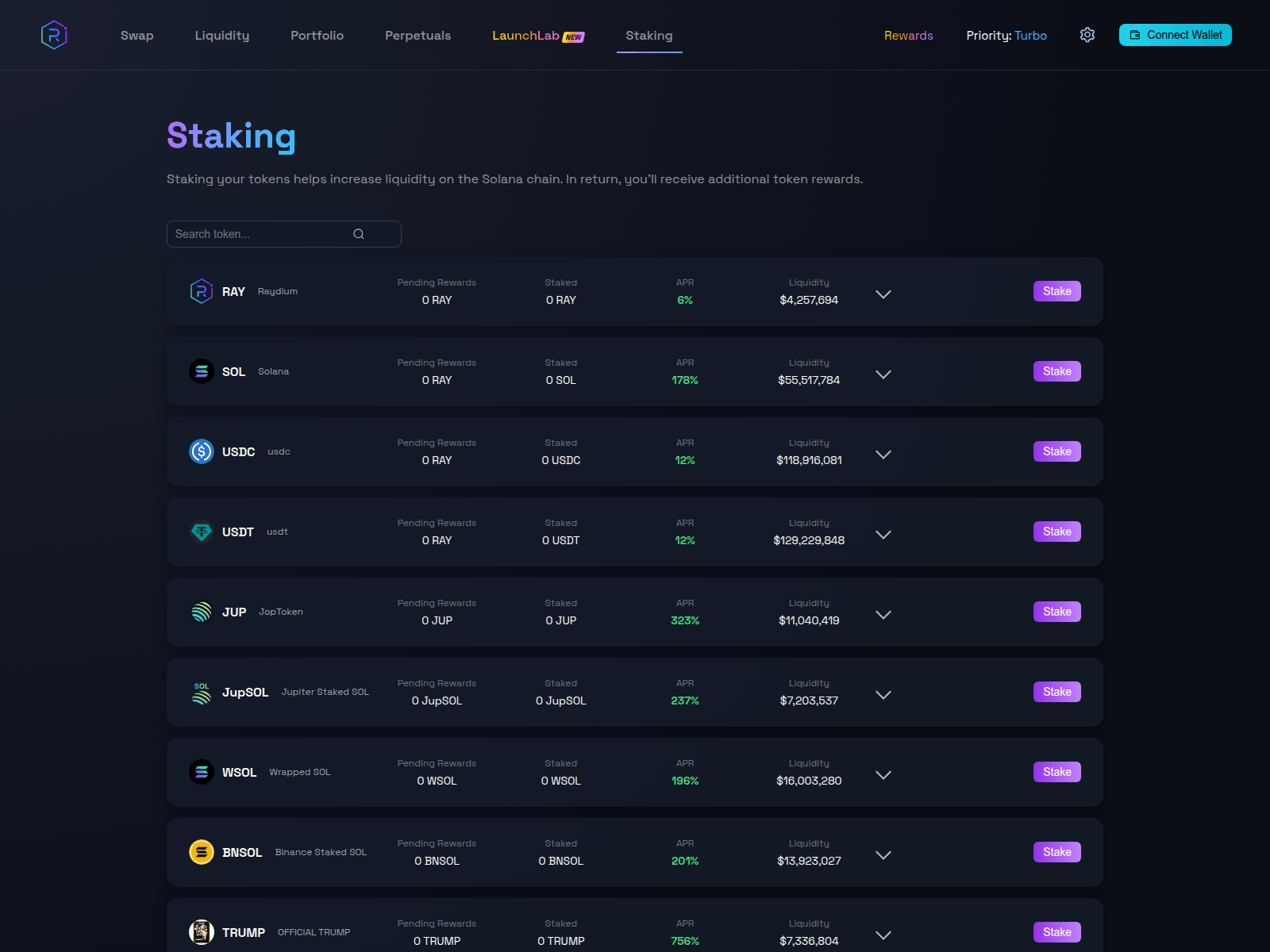 Screenshot of api.raydlium.xyz