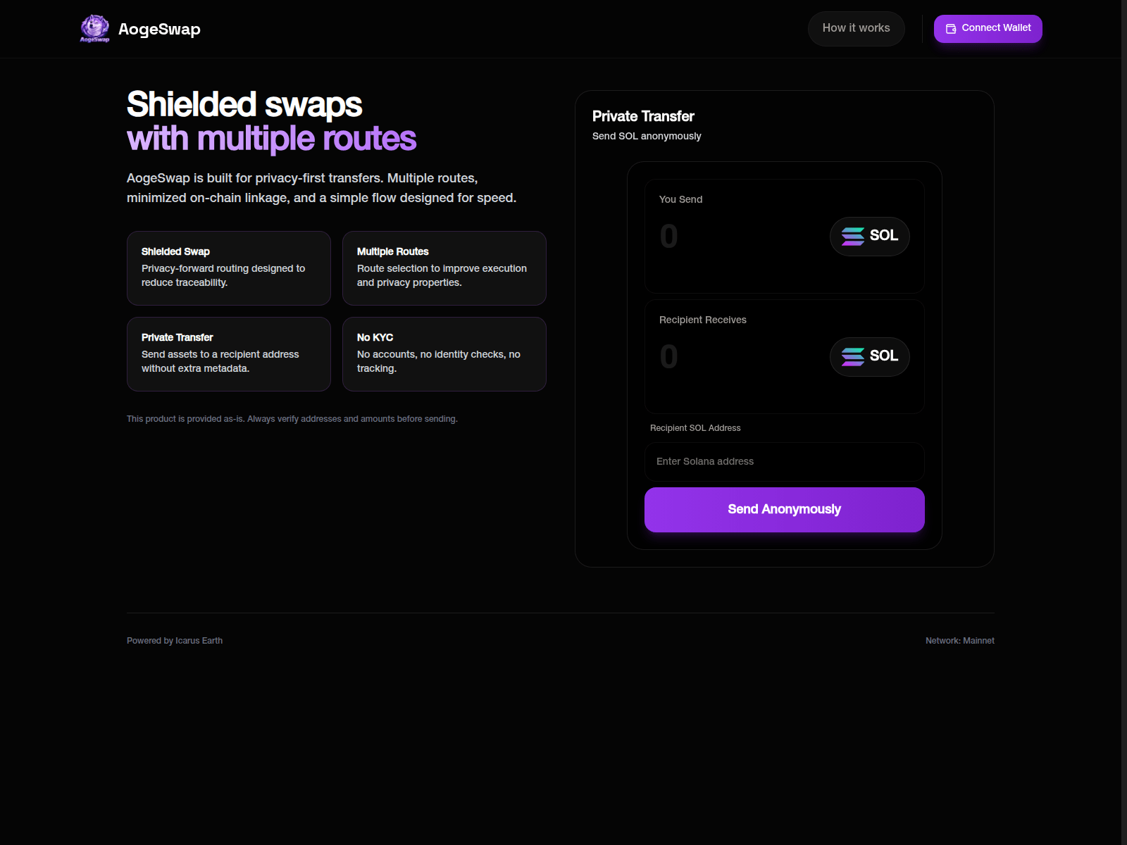 Screenshot of swap.myaoge.fun