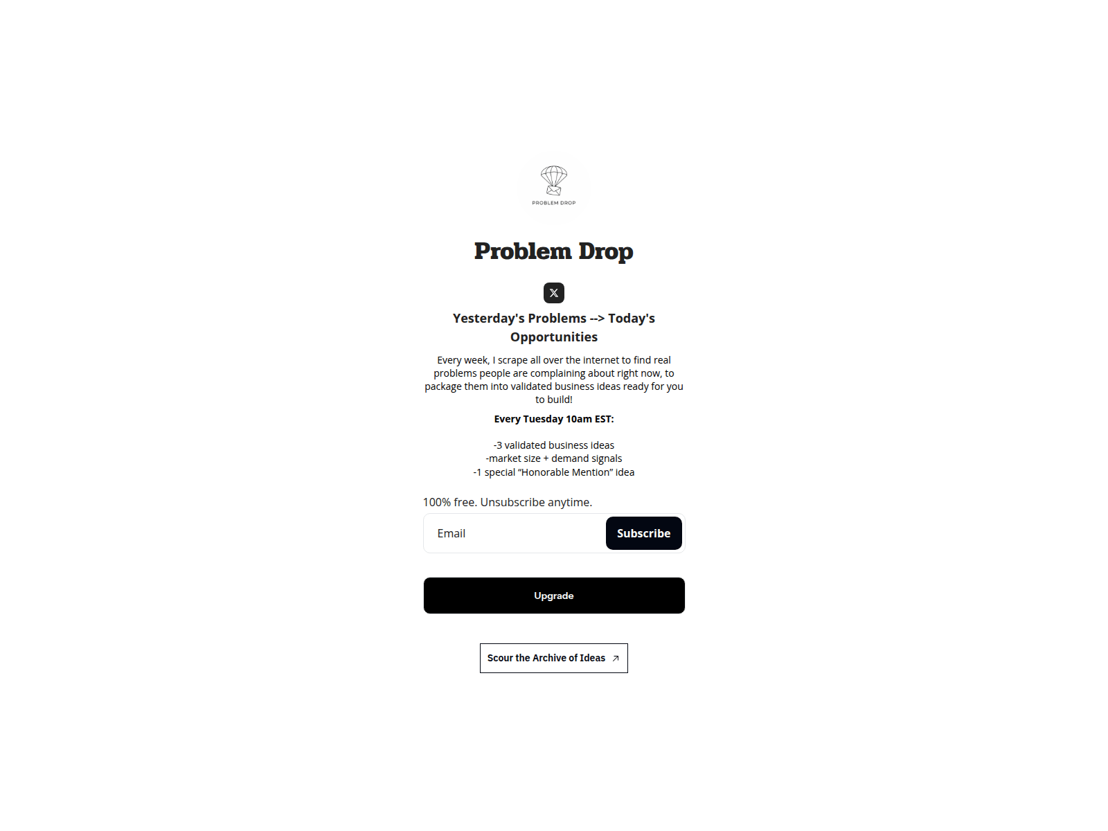 Screenshot of www.problemdrop.com