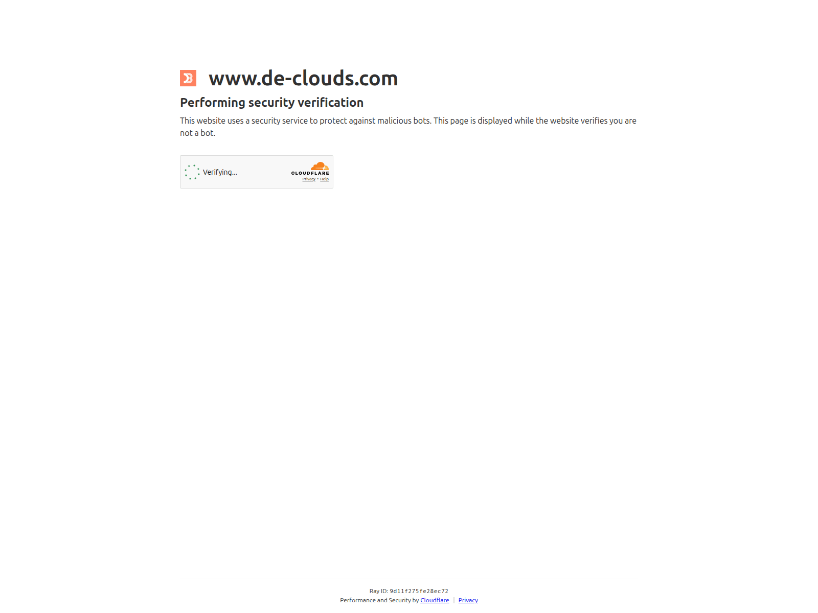 Screenshot of www.de-clouds.com