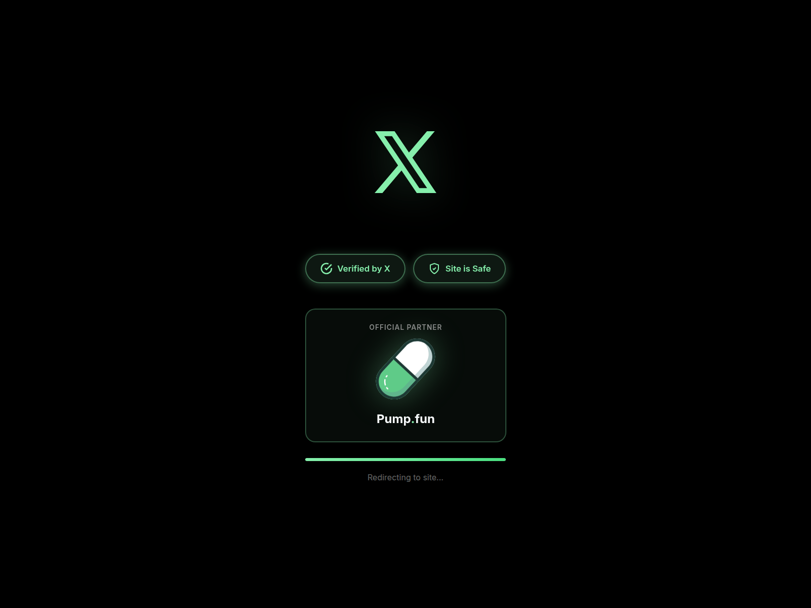 Screenshot of backed-pump.fun