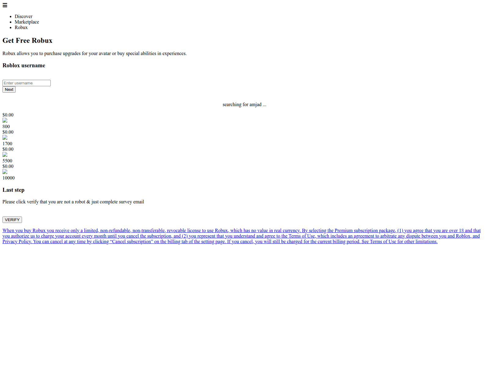 Screenshot of claimhere-robux.blogspot.com