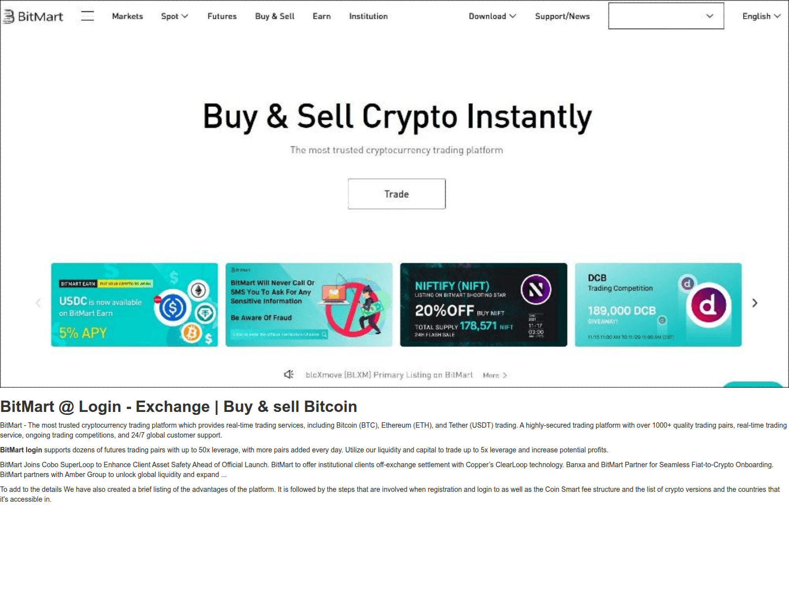 Screenshot of bitmmmarrtlogin.webflow.io