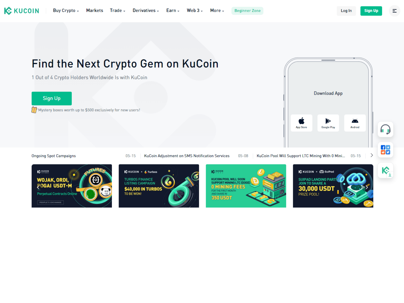 Screenshot of kucoinlwoegin.webflow.io