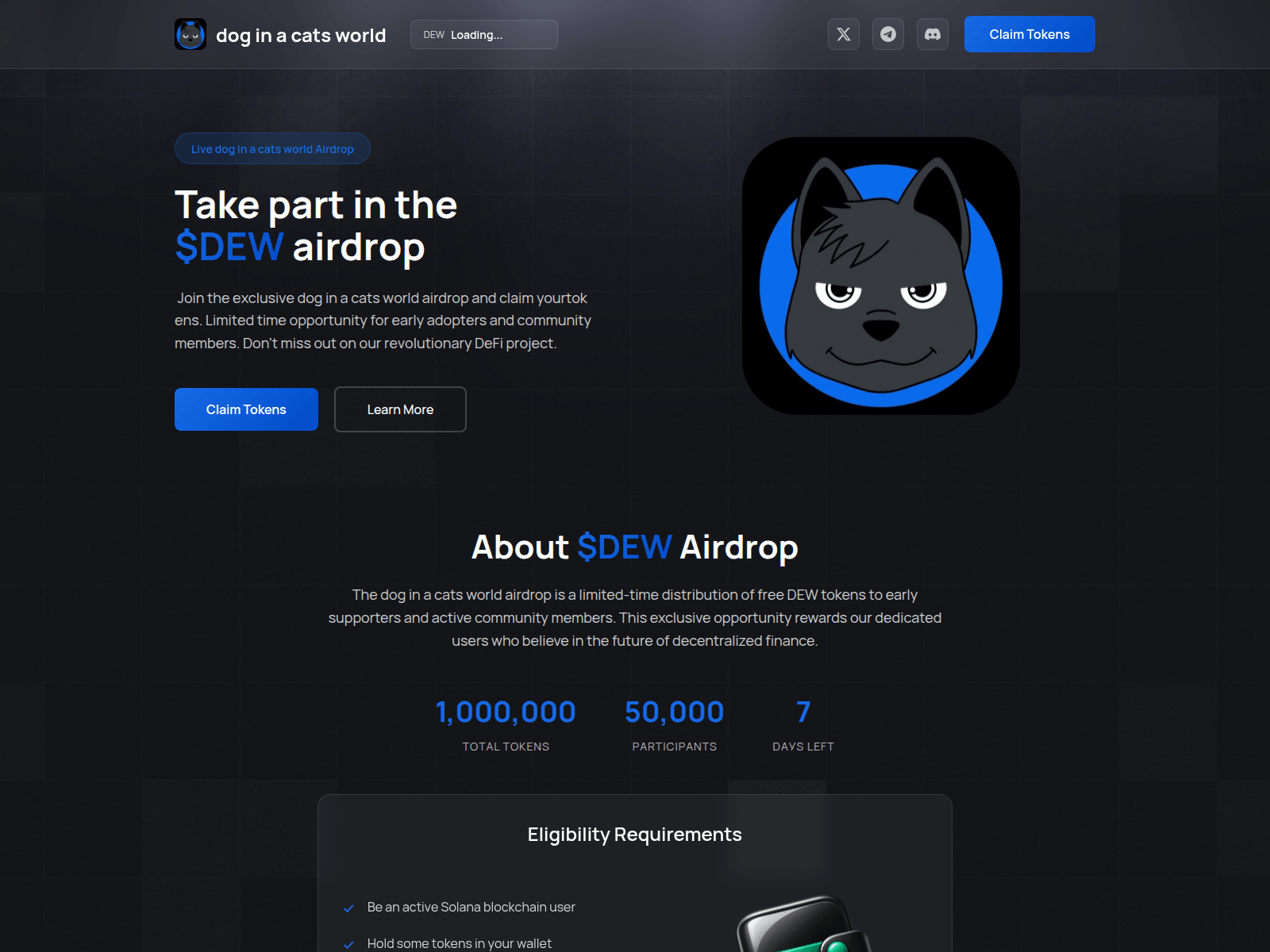 Screenshot of claim-dew.pages.dev