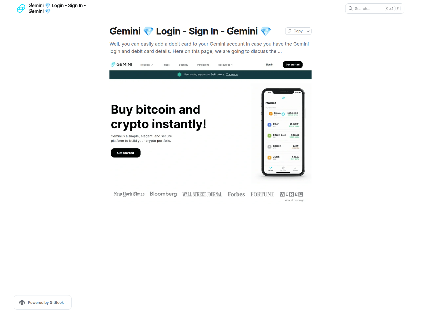 Screenshot of sign-in-emini.gitbook.io