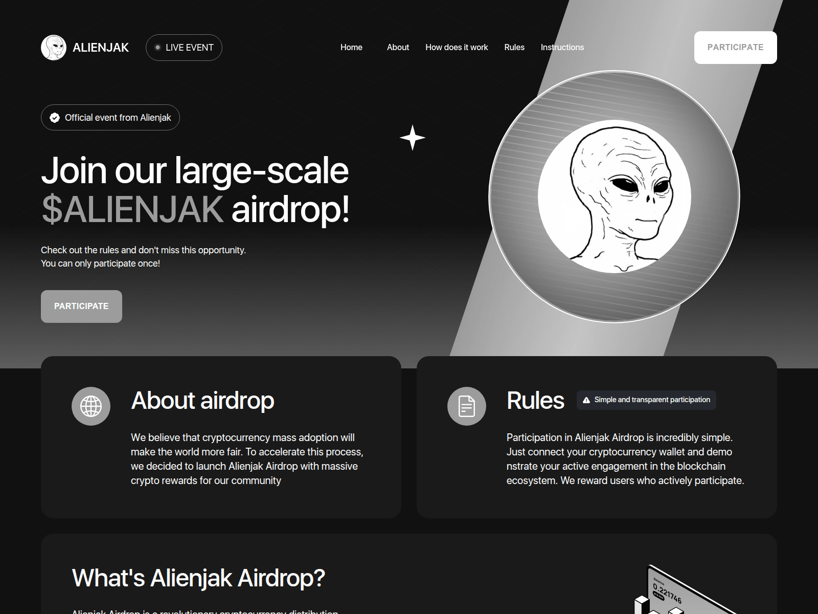 Screenshot of alienjak.officialreward.live