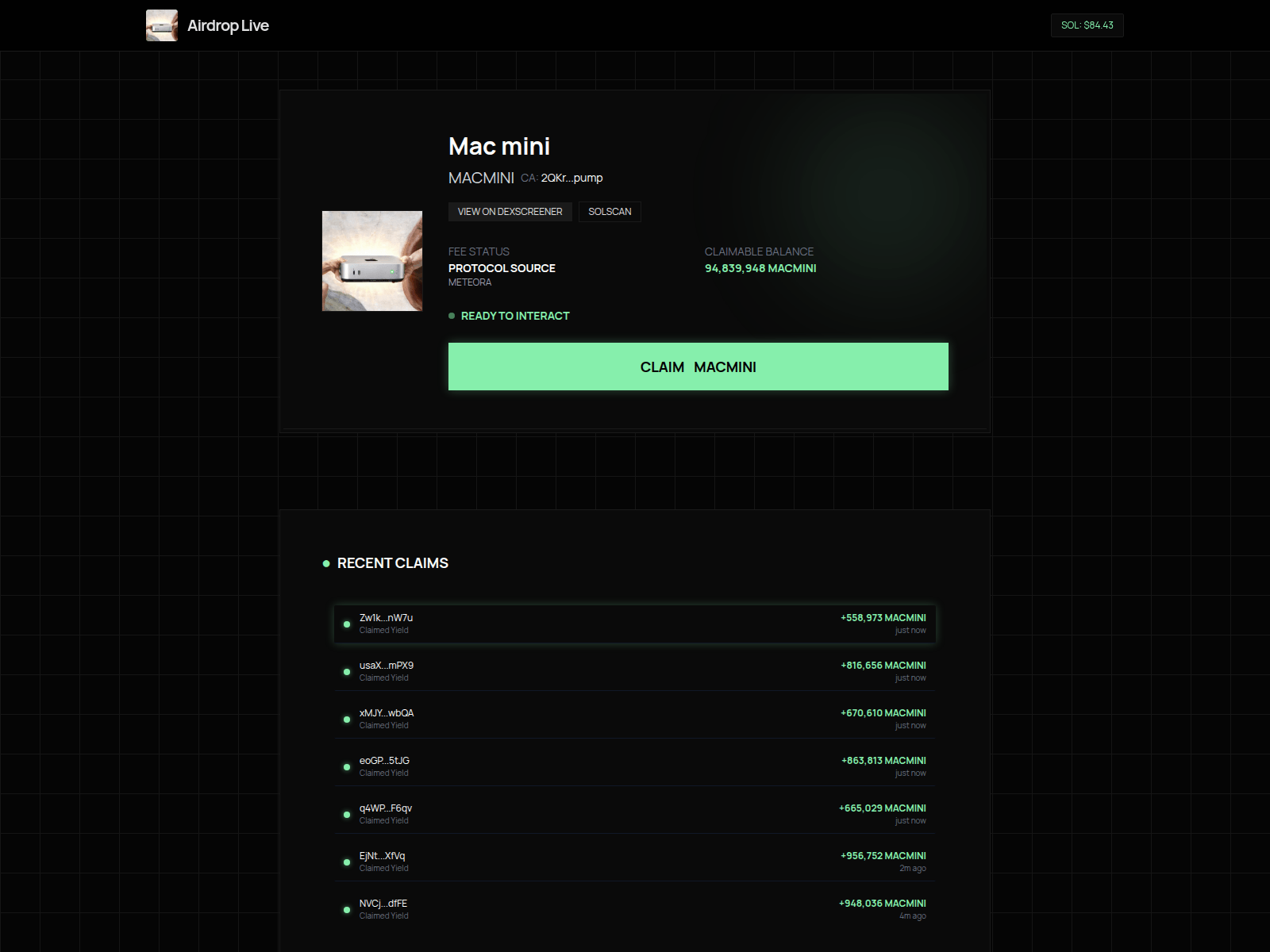 Screenshot of my-pump.fun