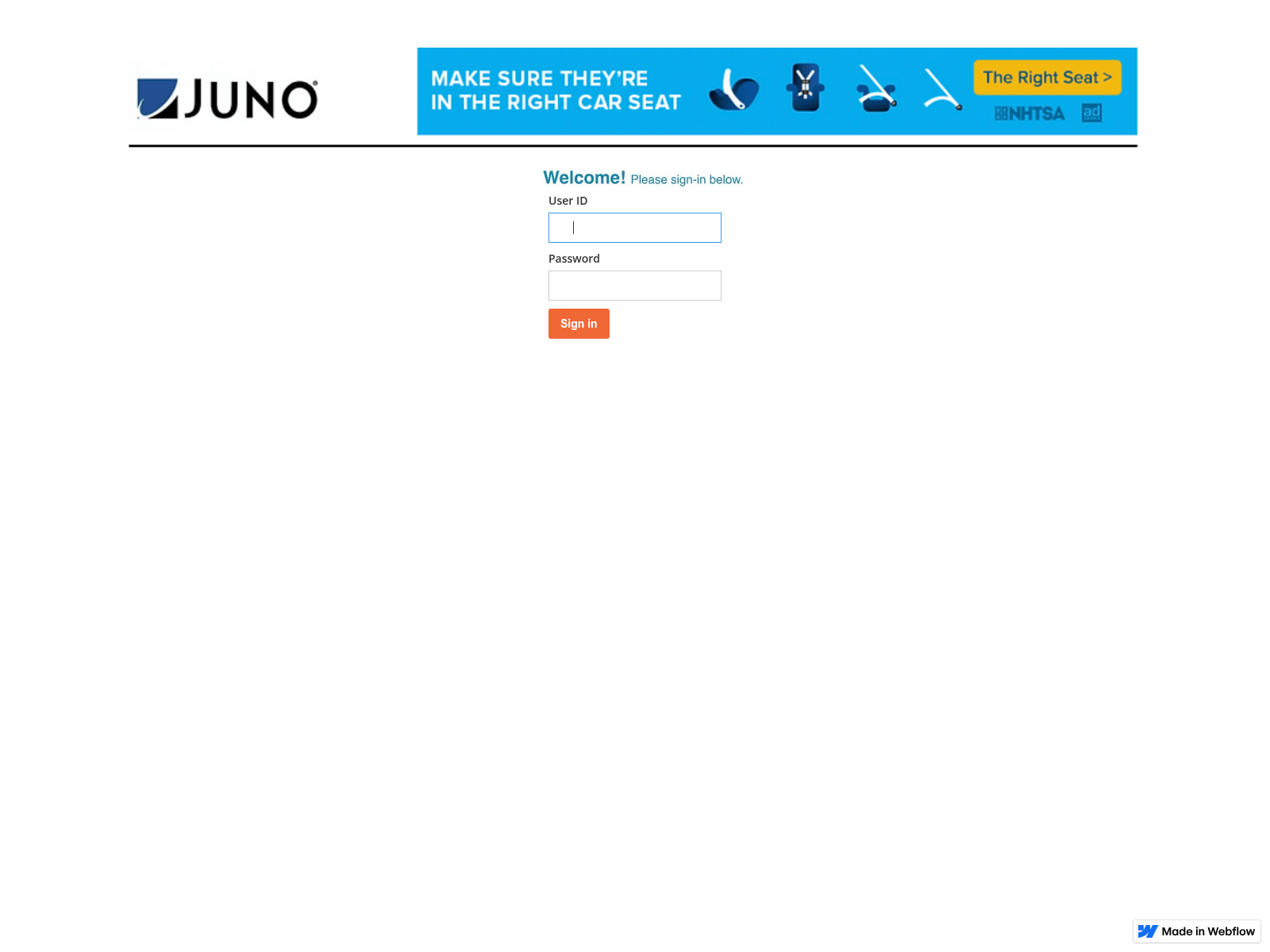 Screenshot of direct-login-update.webflow.io