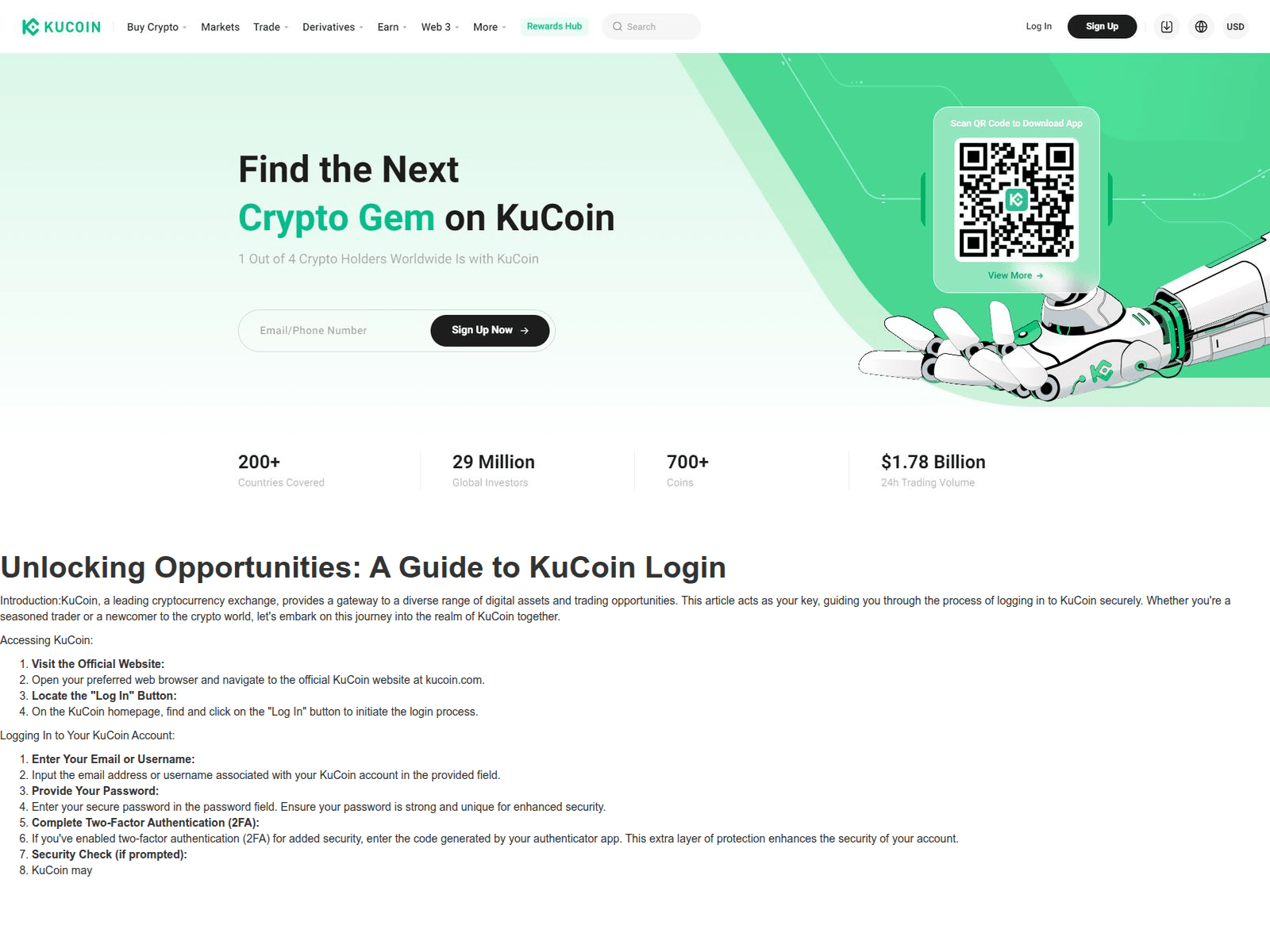 Screenshot of kucoinmloginj.webflow.io