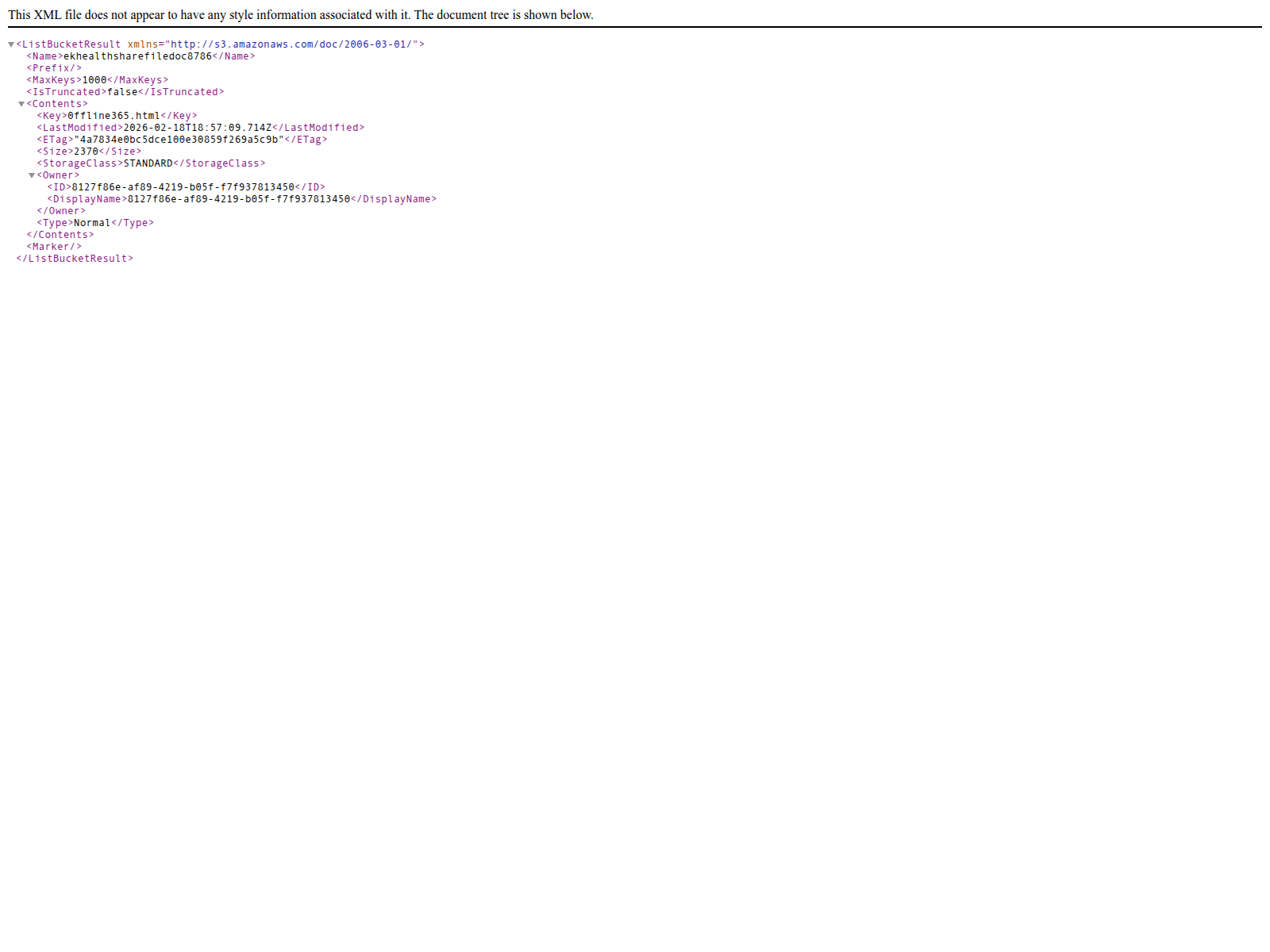 Screenshot of ekhealthsharefiledoc8786.us-sea-1.linodeobjects.com