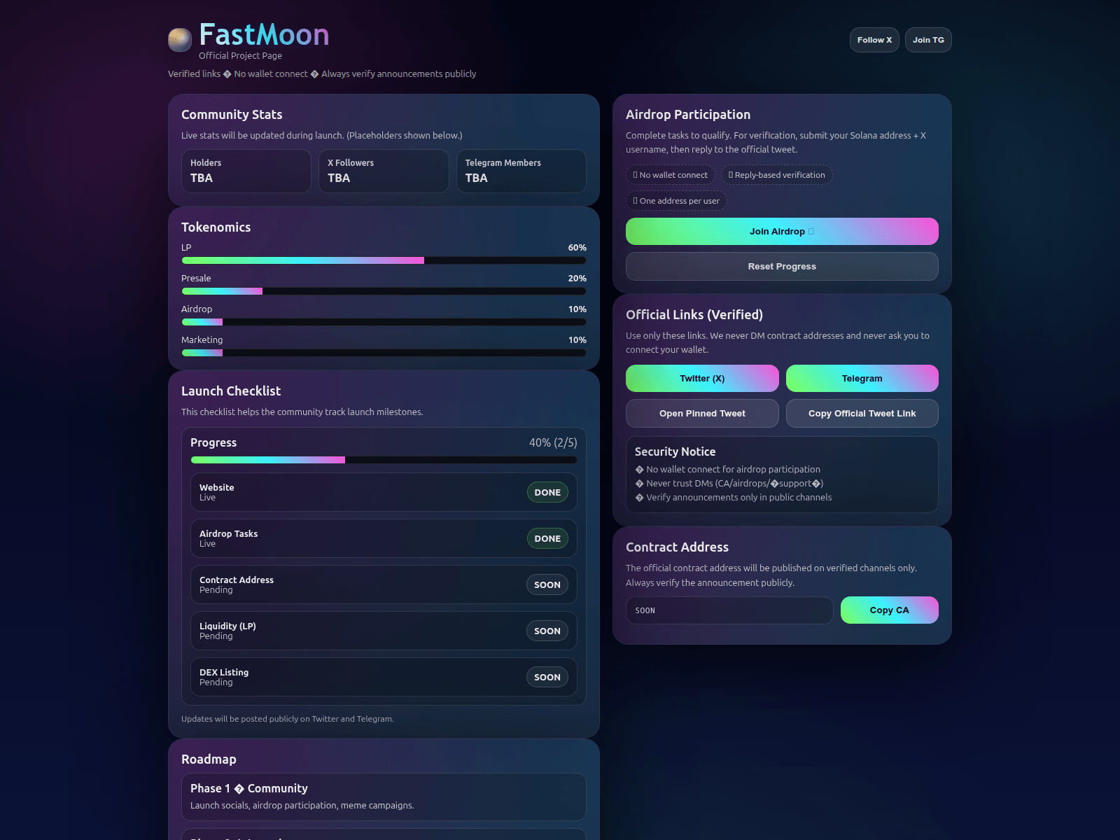 Screenshot of fastmoonsolana.fun