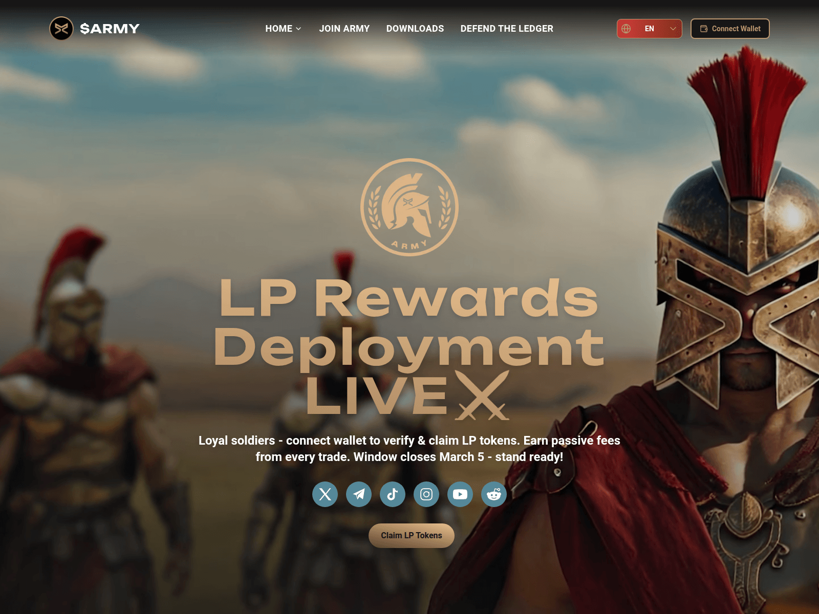 Screenshot of xrplarmytoken.com