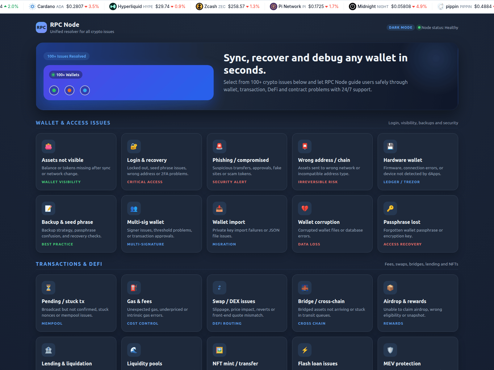 Screenshot of rpc-keepkey.com