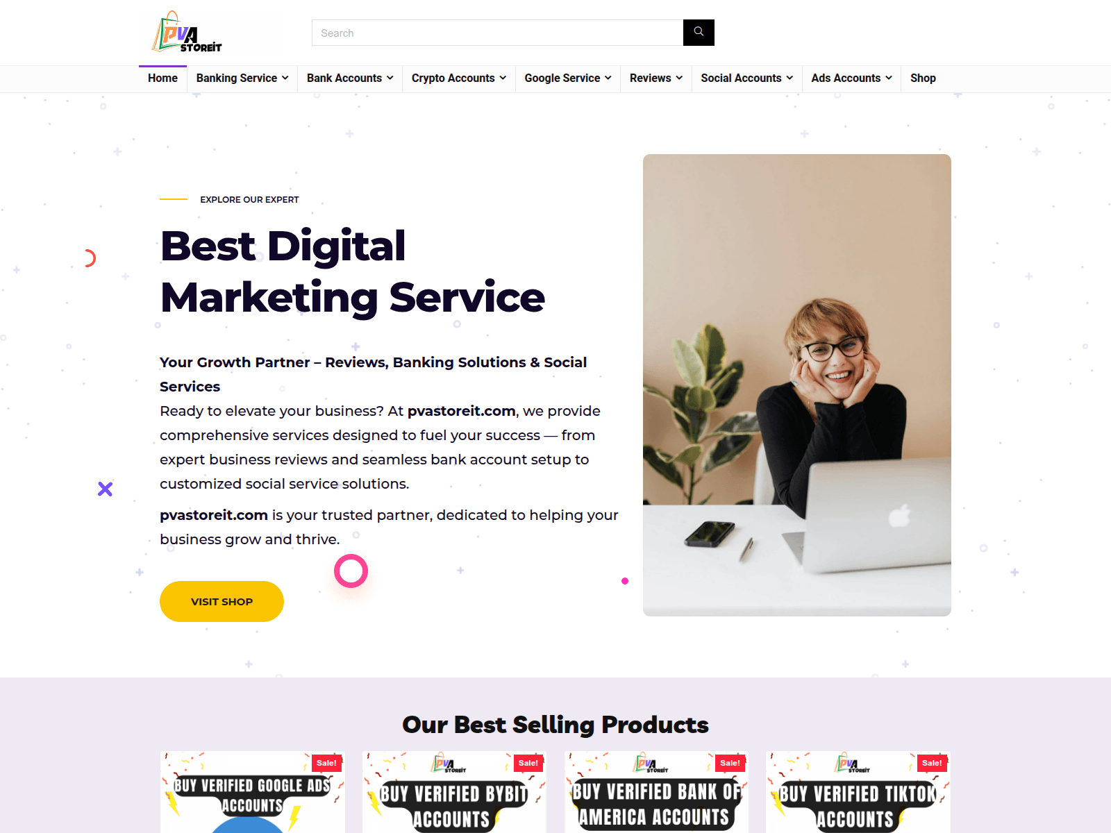 Screenshot of pvastoreit.com