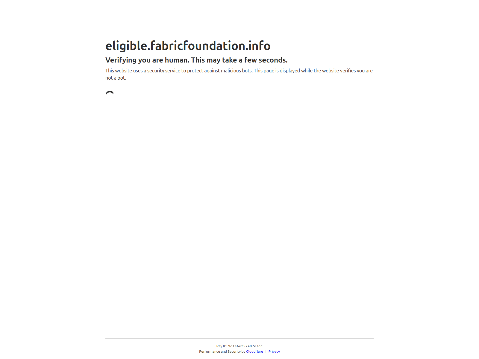 Screenshot of eligible.fabricfoundation.info