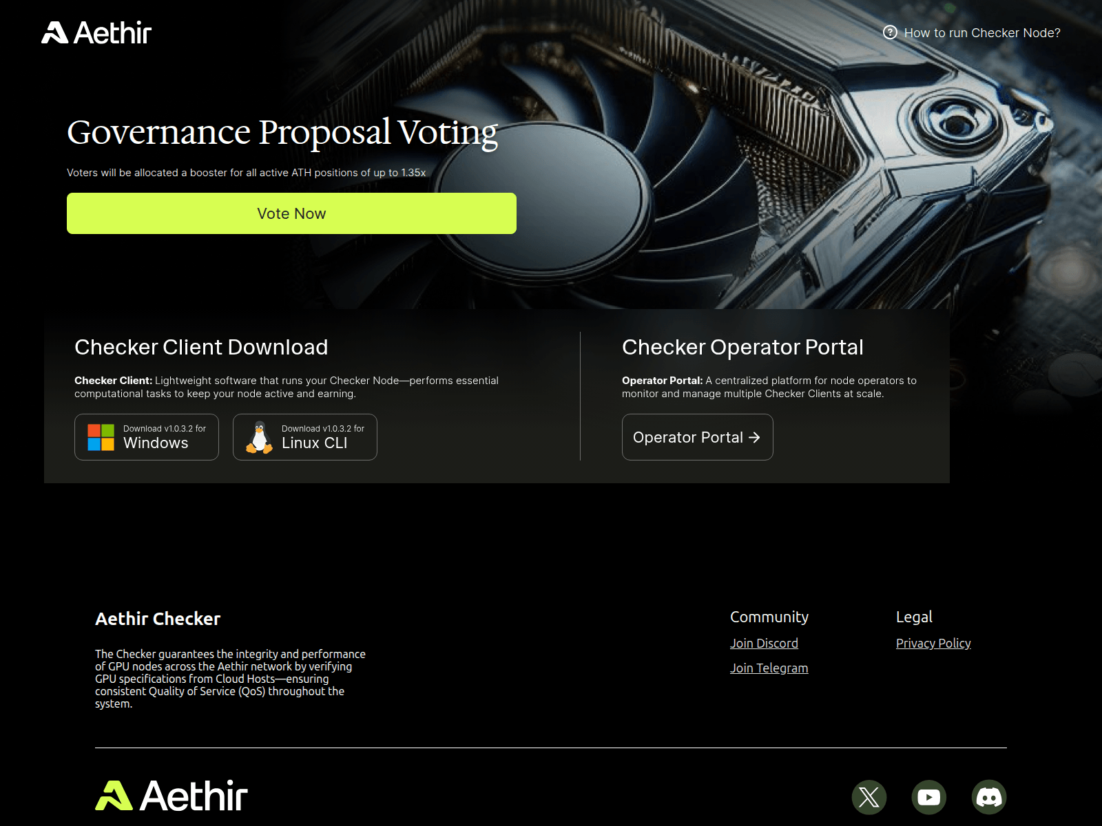Screenshot of votes-aethircloud.xyz