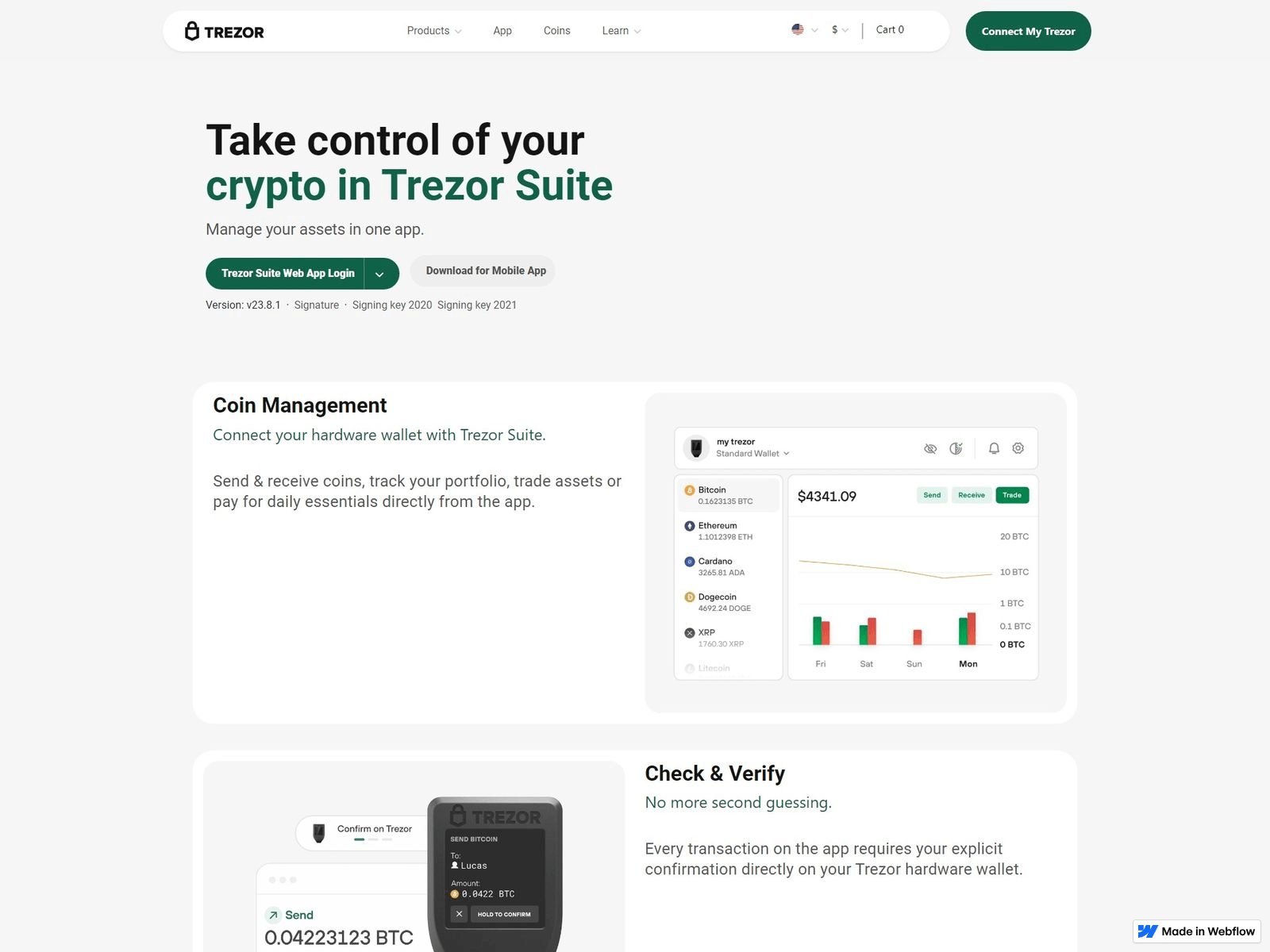 Screenshot of m-app--start-trezor.webflow.io