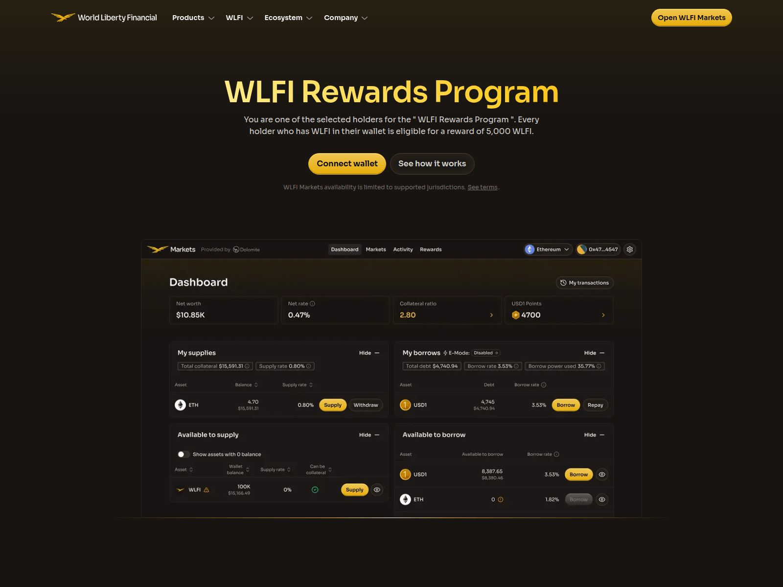 Screenshot of worldlibertyfinancial.claimtoken.site