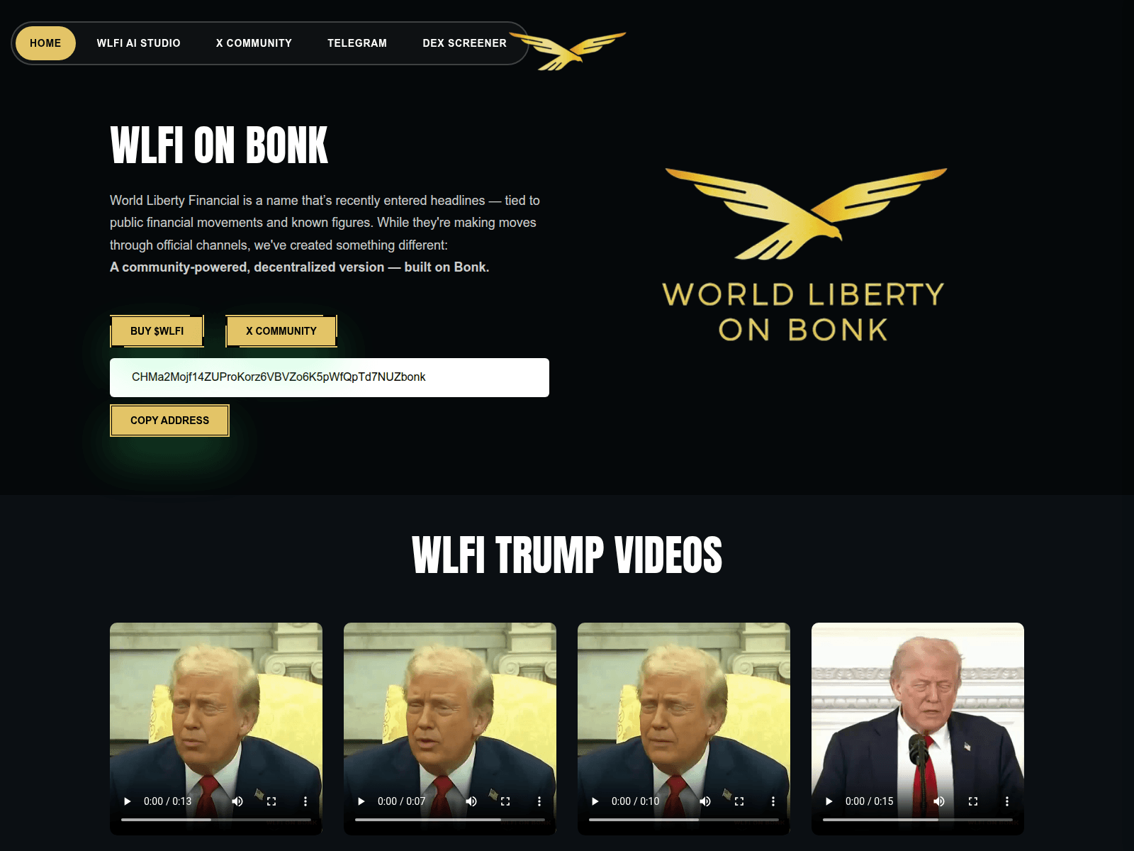 Screenshot of wlfionbonk.xyz