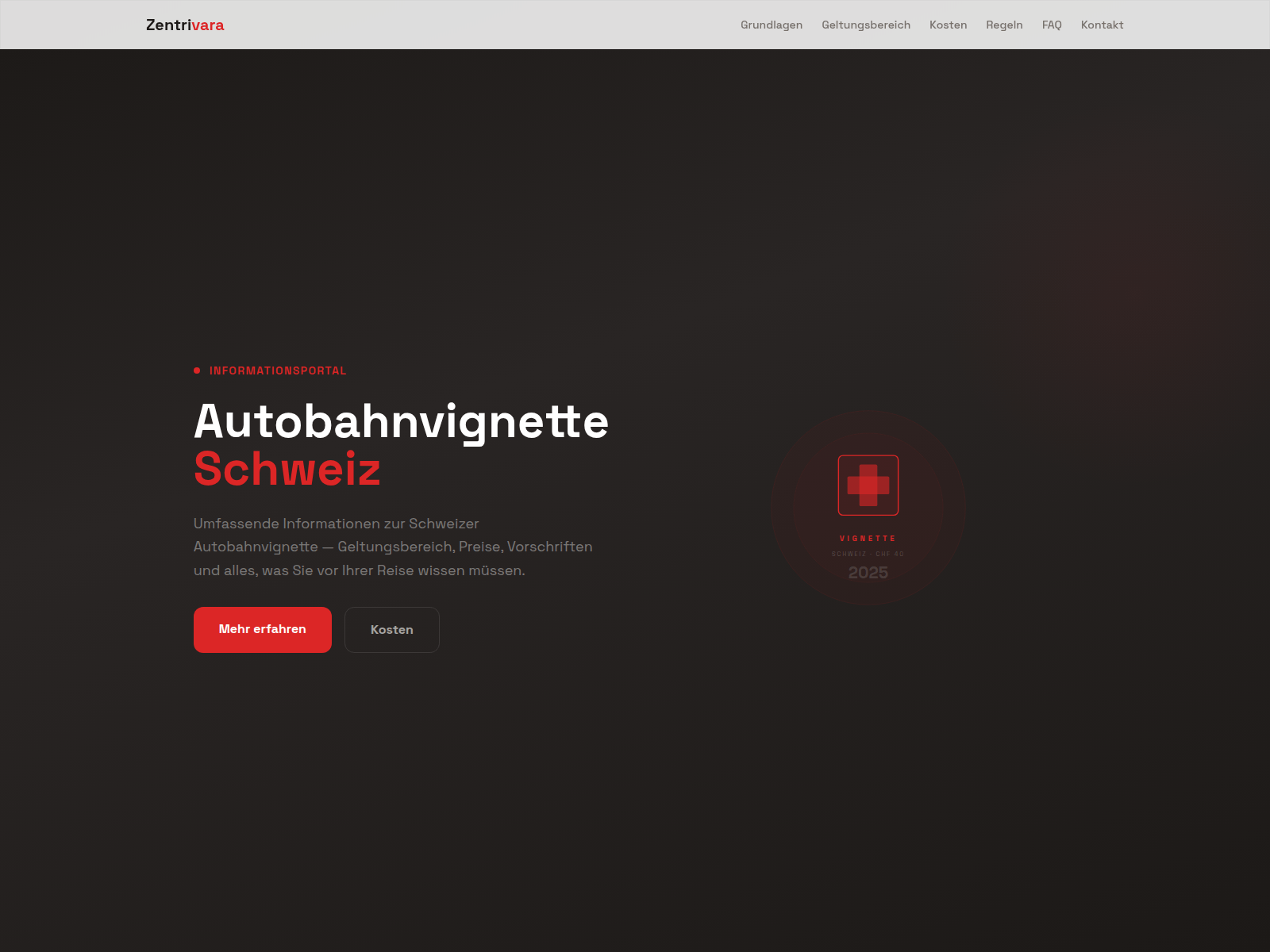 Screenshot of zentrivara.digital