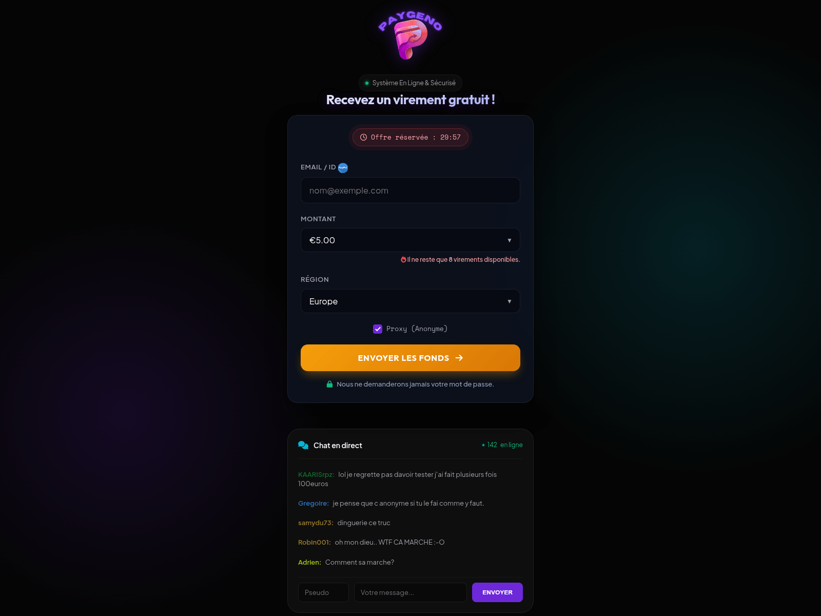 Screenshot of paygeno.com