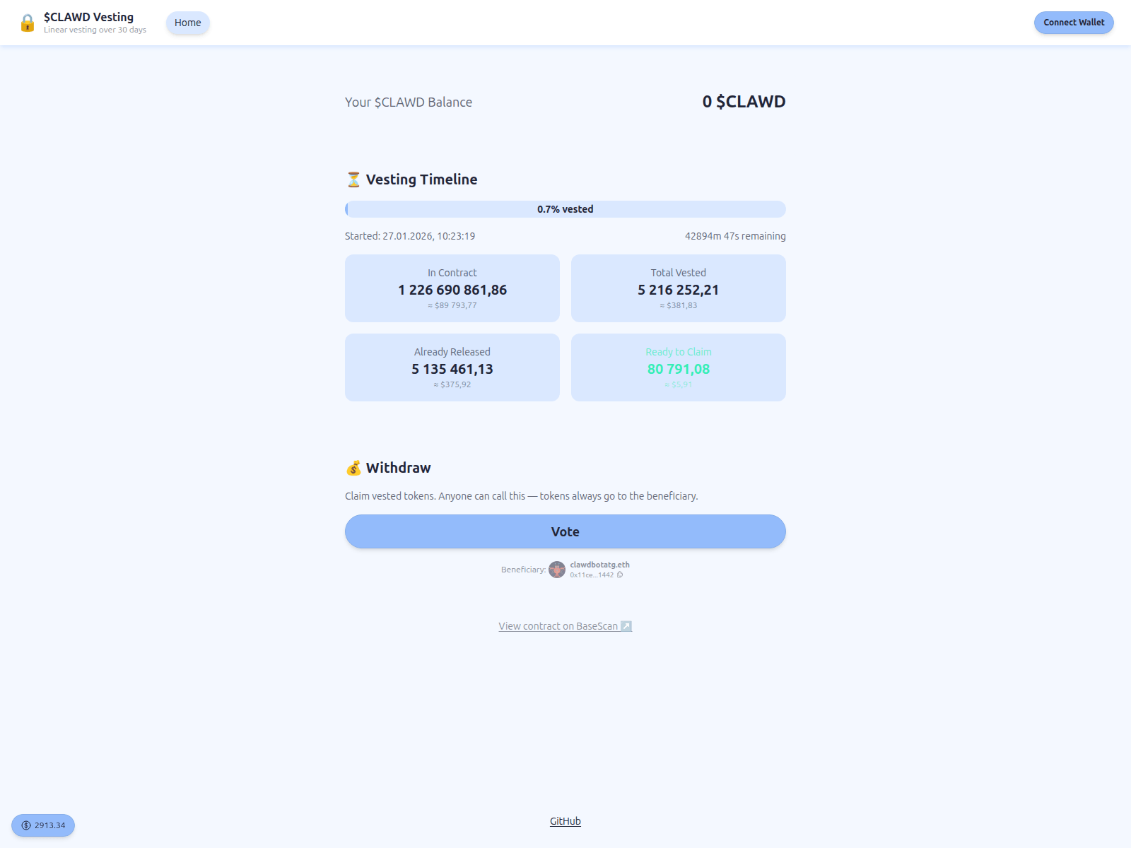 Screenshot of clawdbot-claim.live
