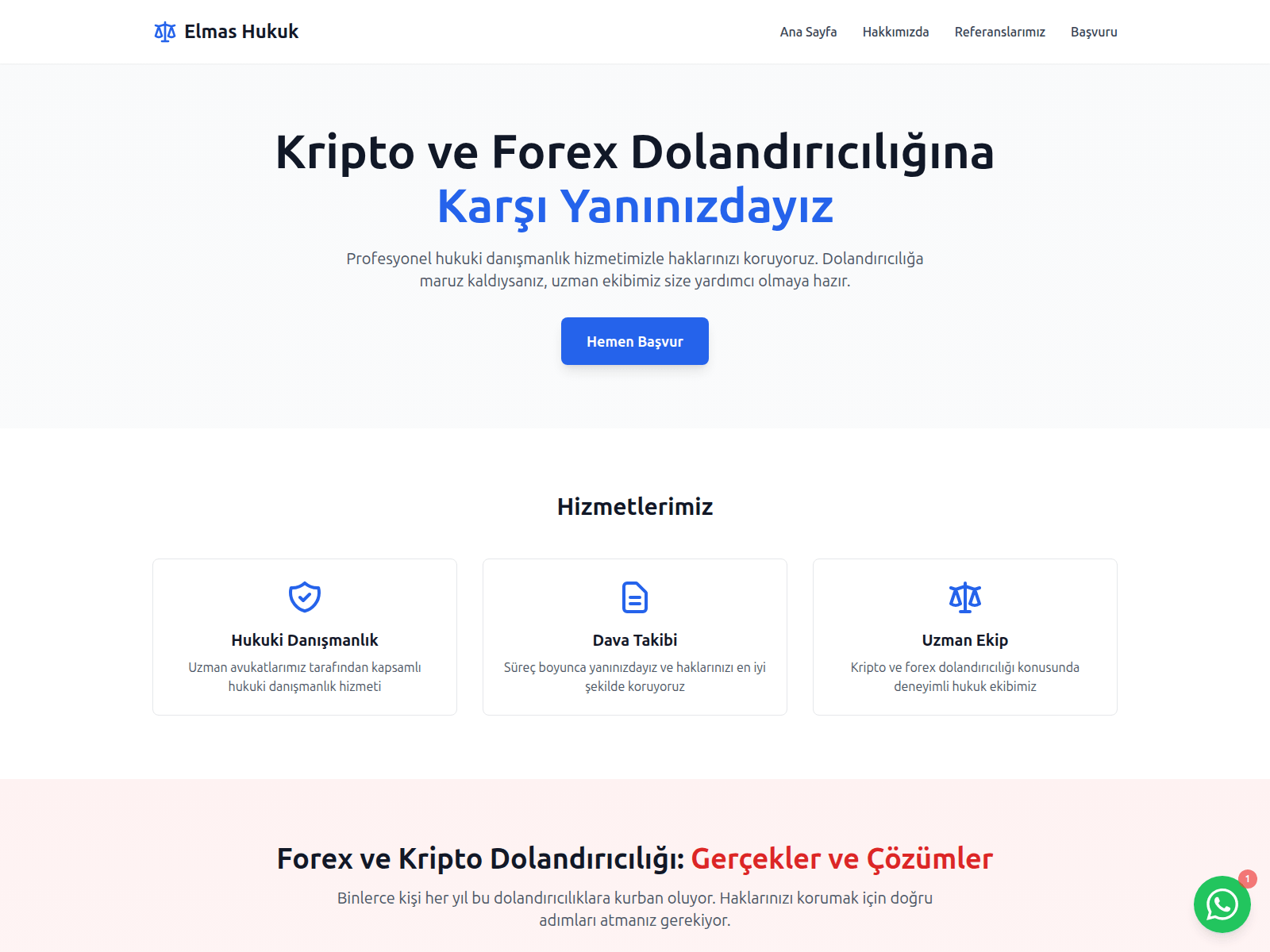 Screenshot of elmas-hukuk.com