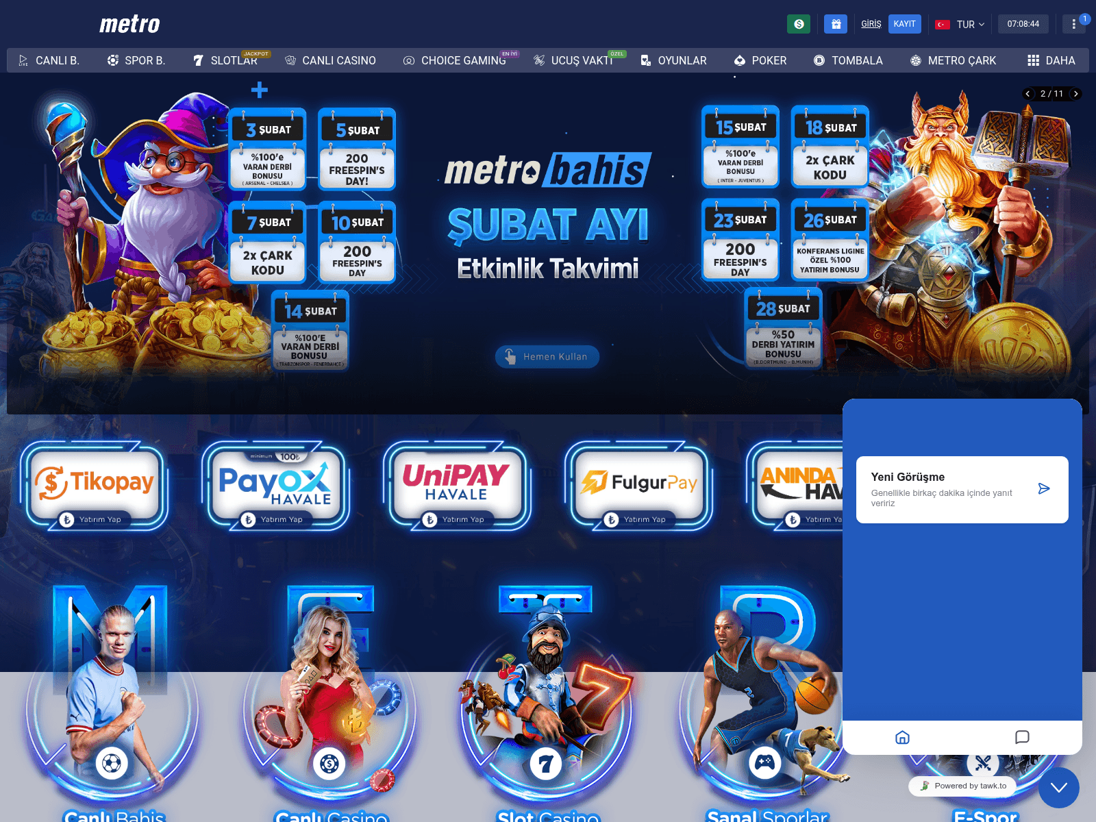Screenshot of 578metrobahis.com