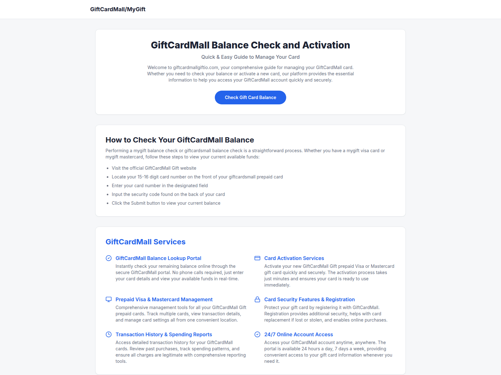 Screenshot of giftcardmallgiftio.com