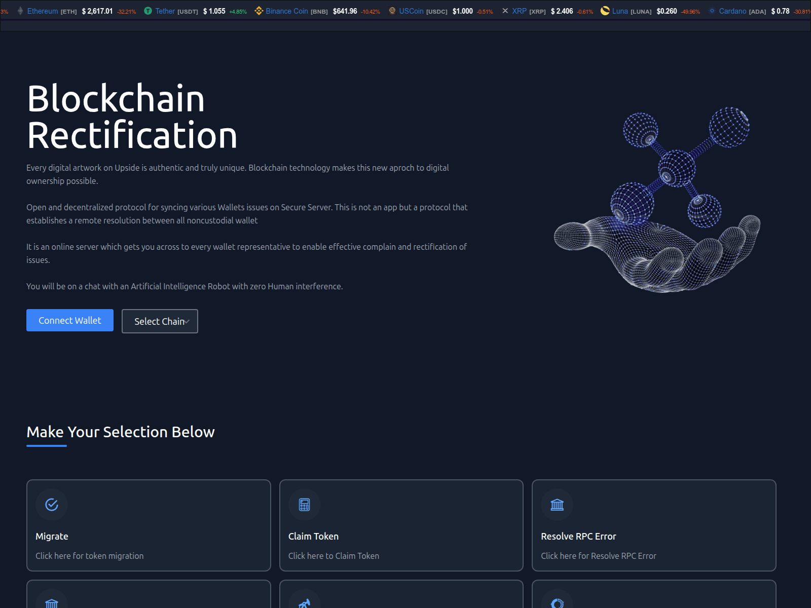 Screenshot of shortsynchains.com