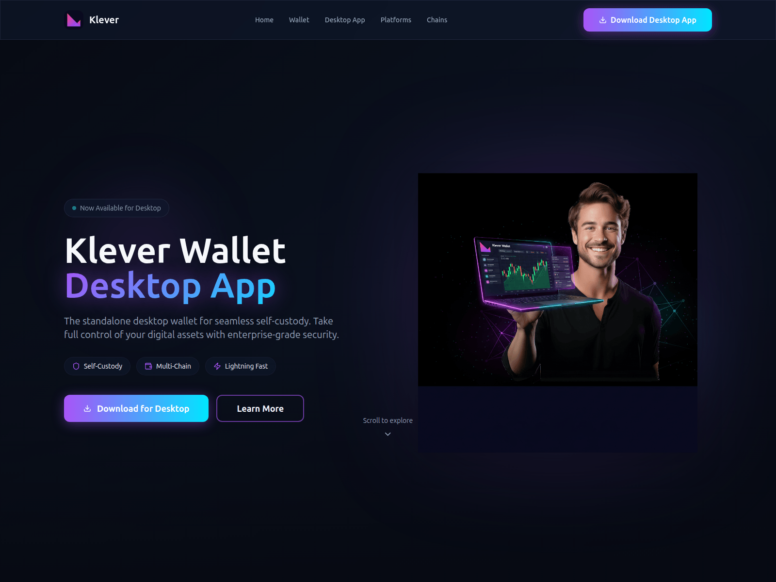 Screenshot of kleverwallet.app